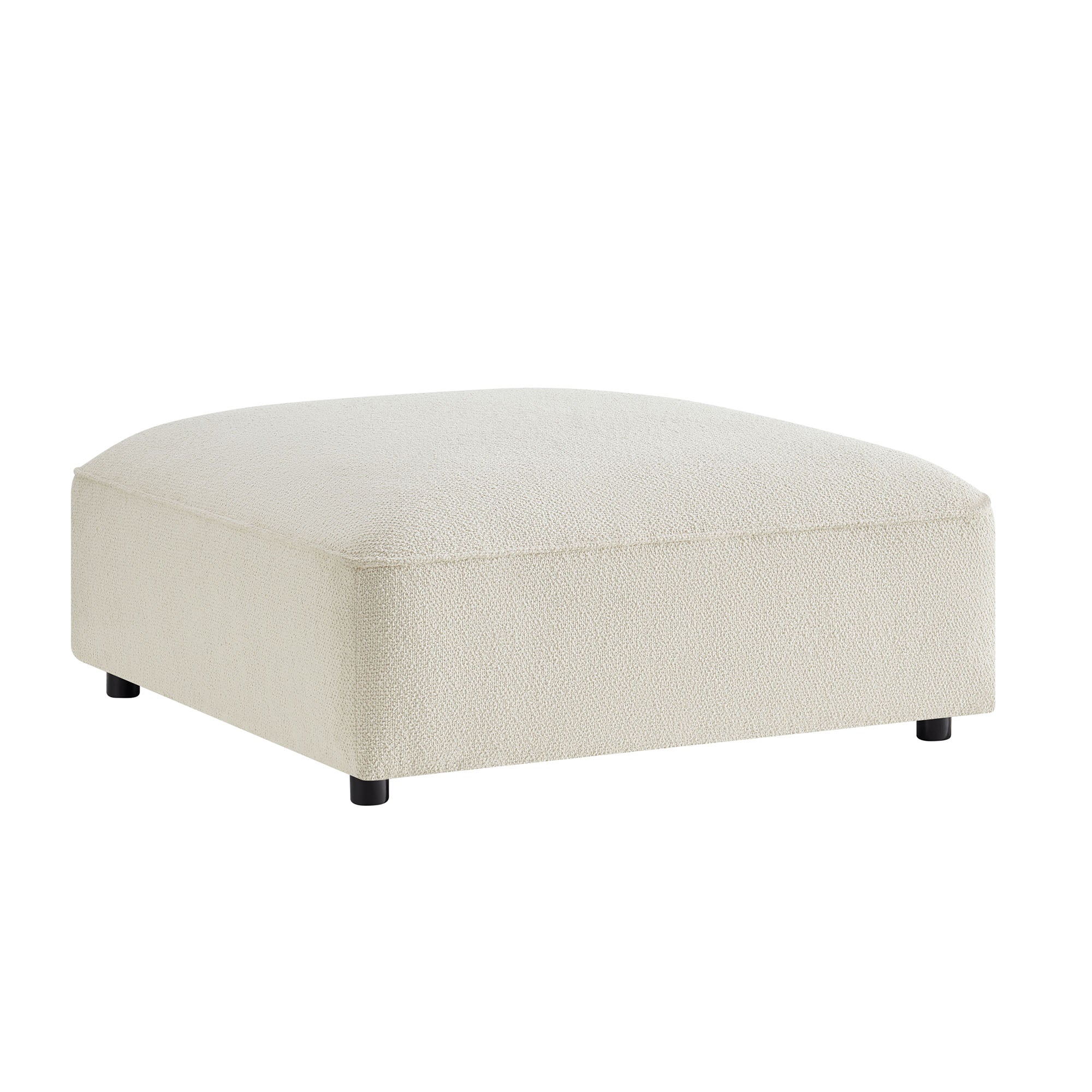 Auren Lattice Bouclé Upholstered Ottoman