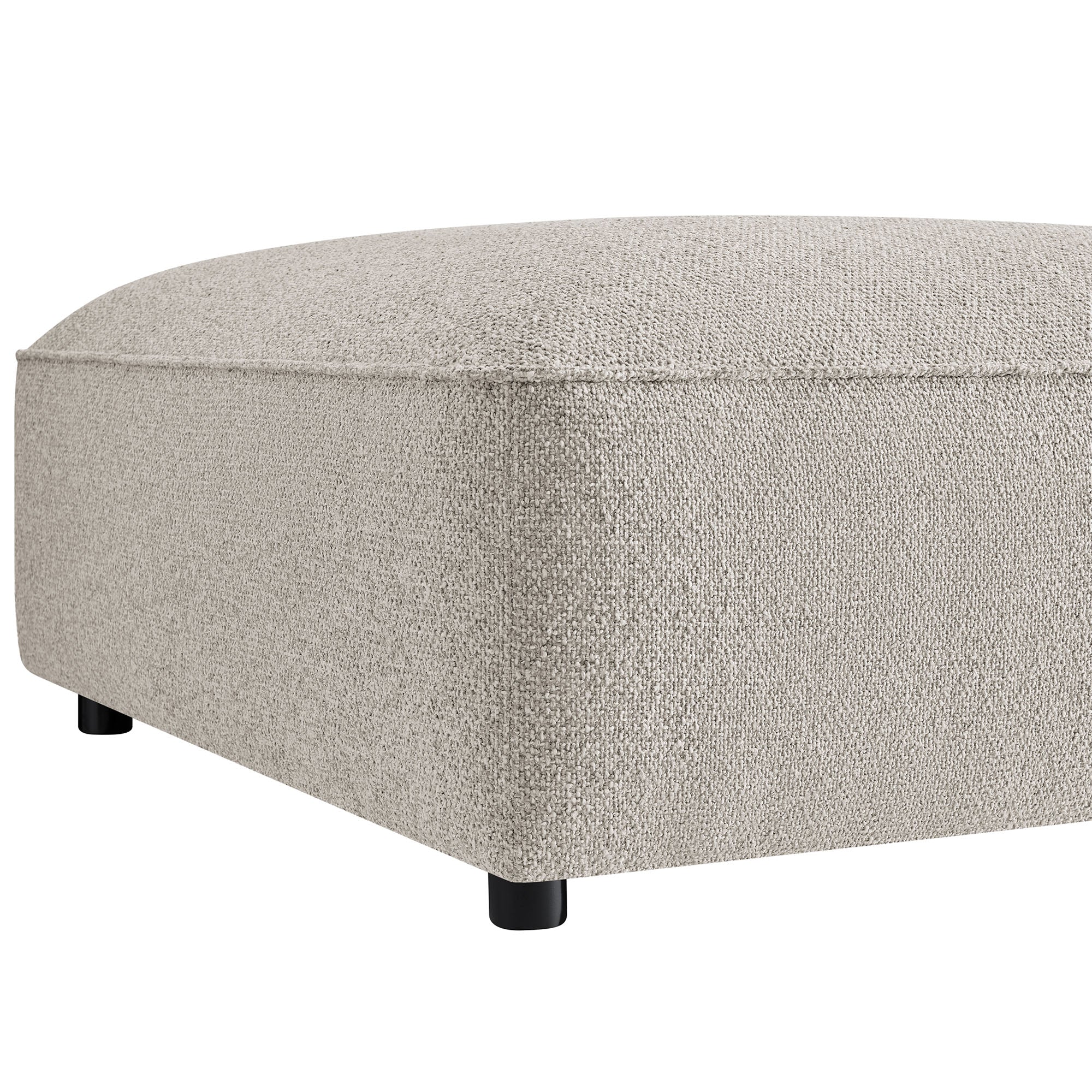 Auren Lattice Bouclé Upholstered Ottoman