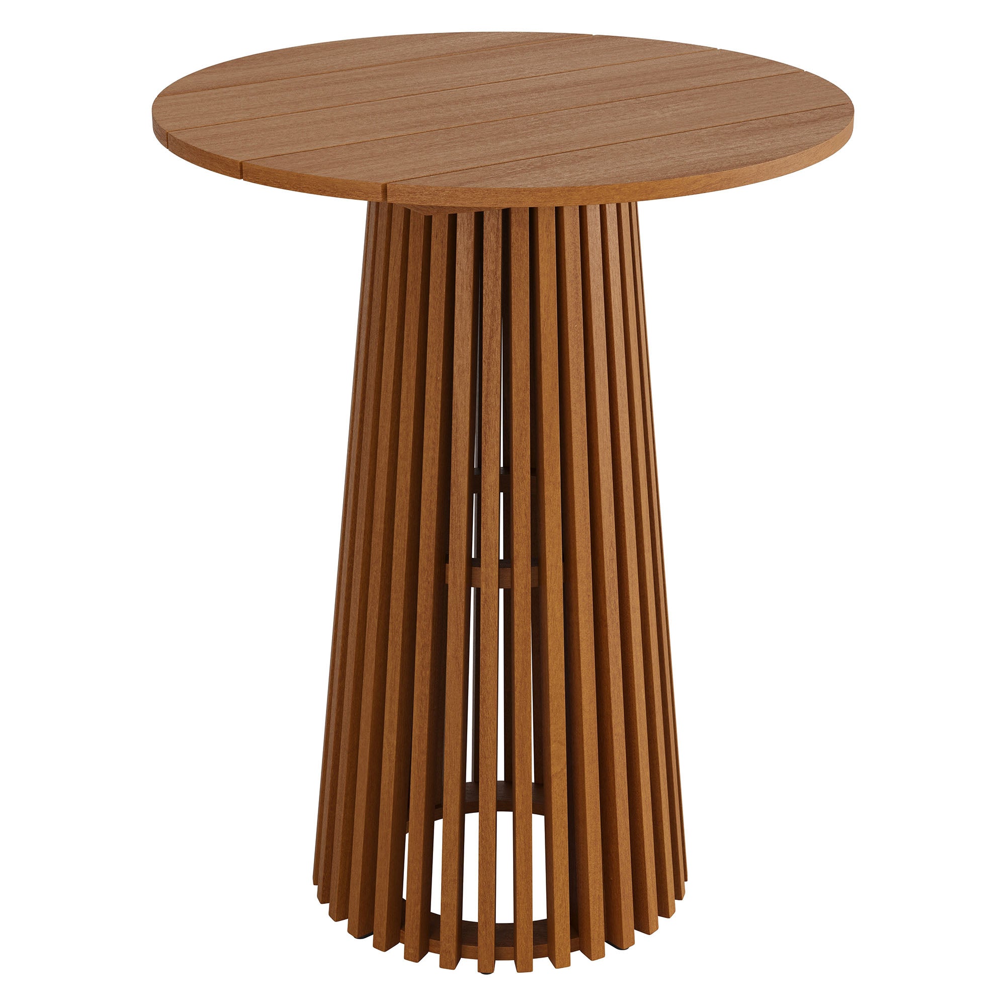 Lane 31 Inch Round Outdoor Patio Teak Wood Bar Table