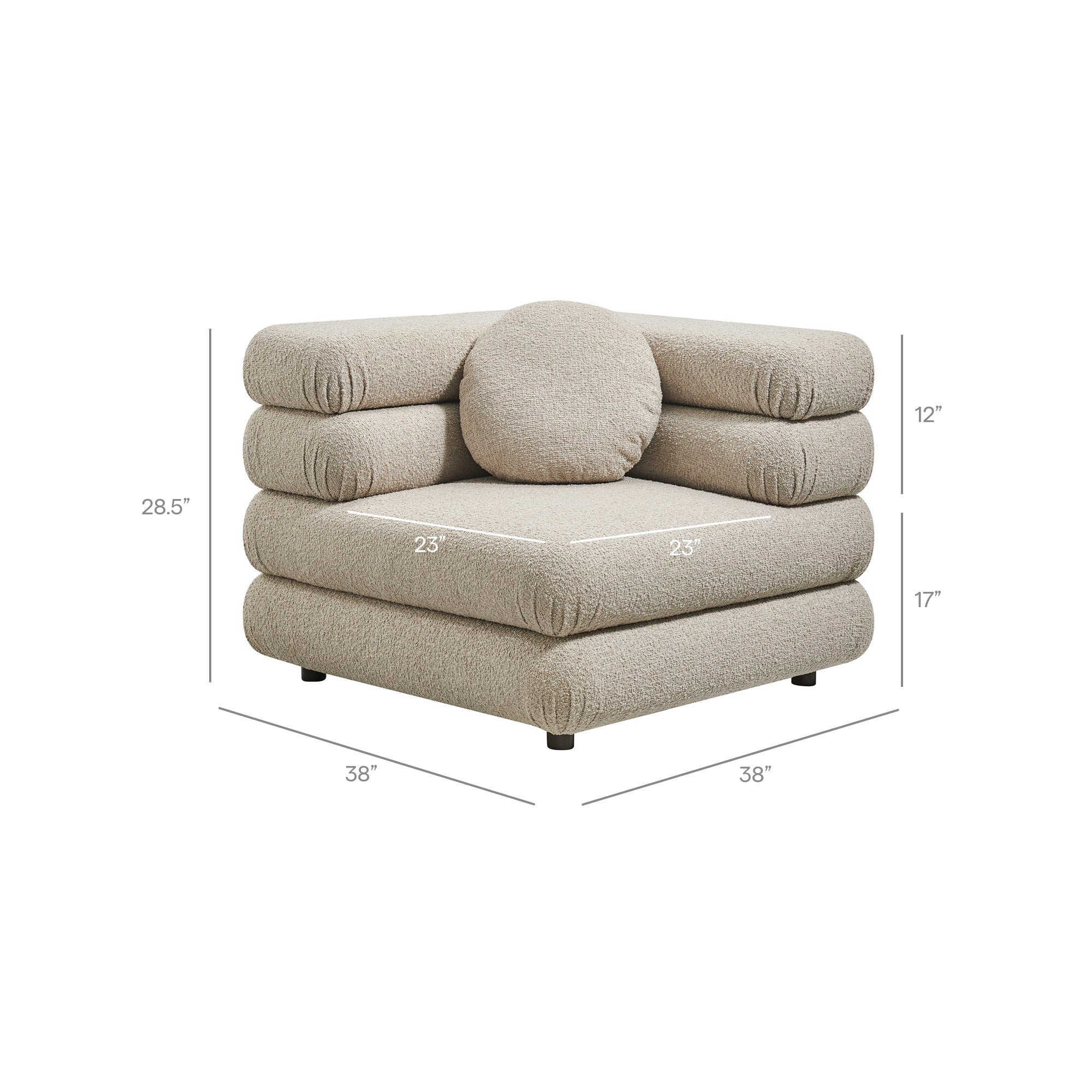 Jubilee Upholstered Modular Corner Chair