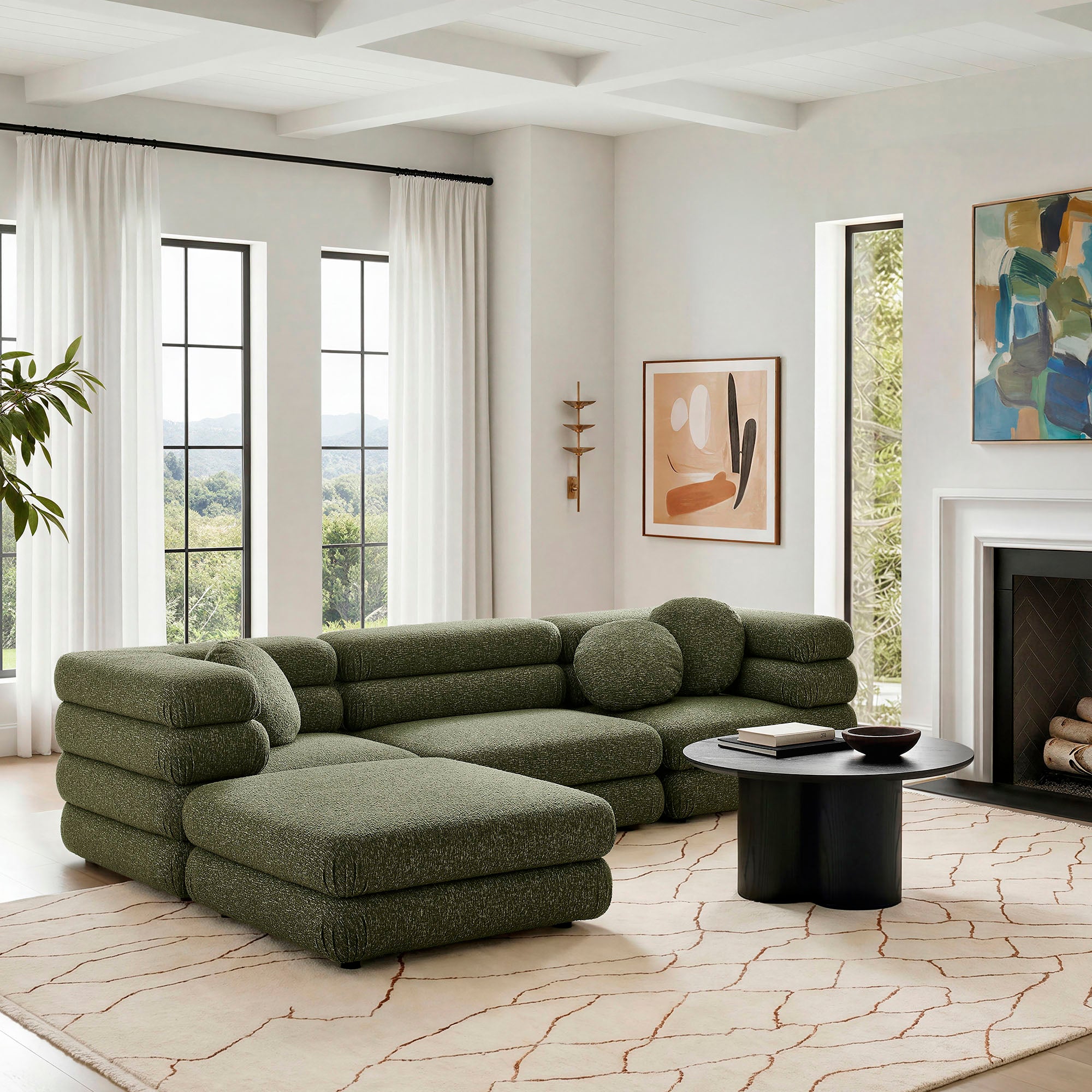 Jubilee 4-Piece Upholstered Modular Sofa Set