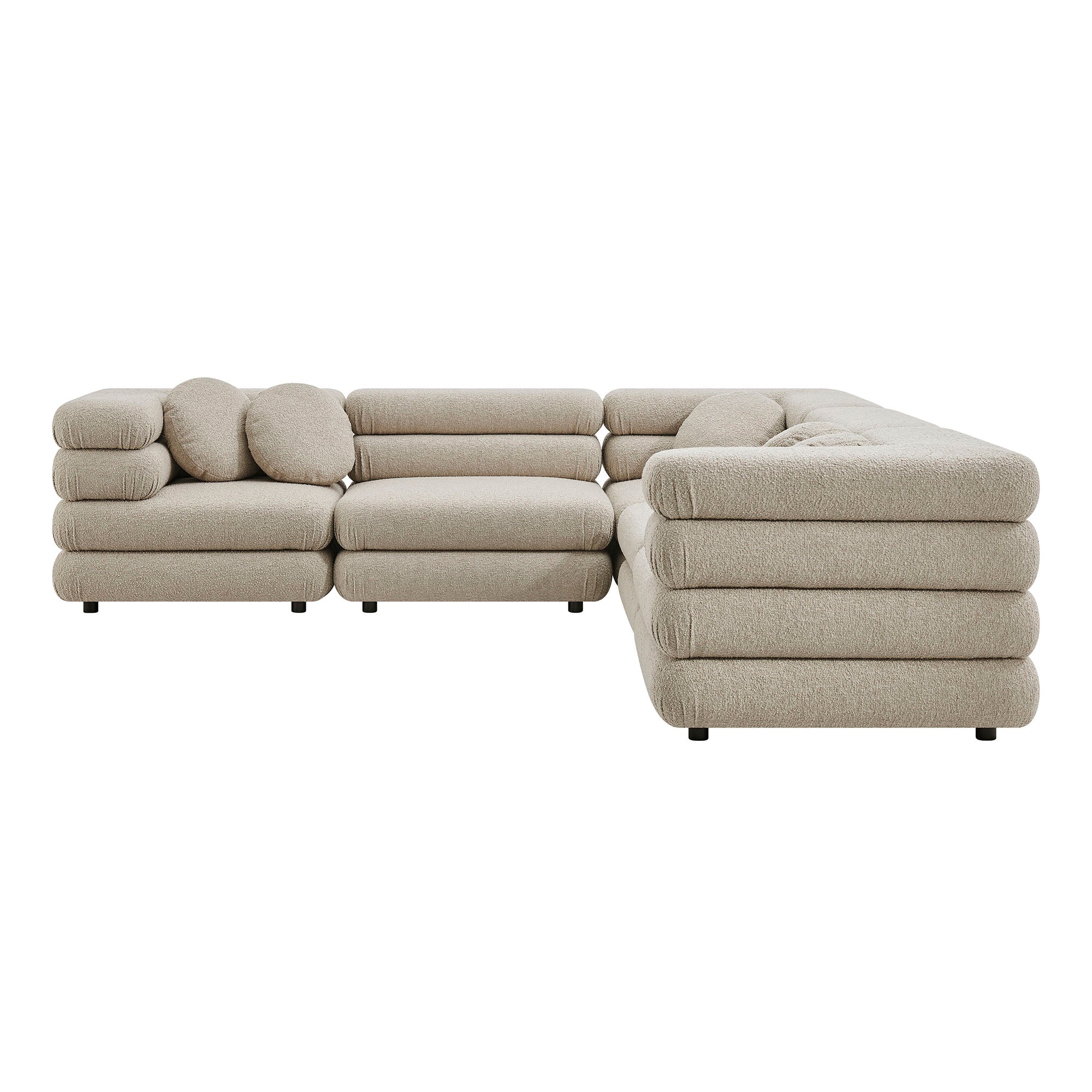 Jubilee 5-Piece Upholstered Modular L-Shaped Sofa Set