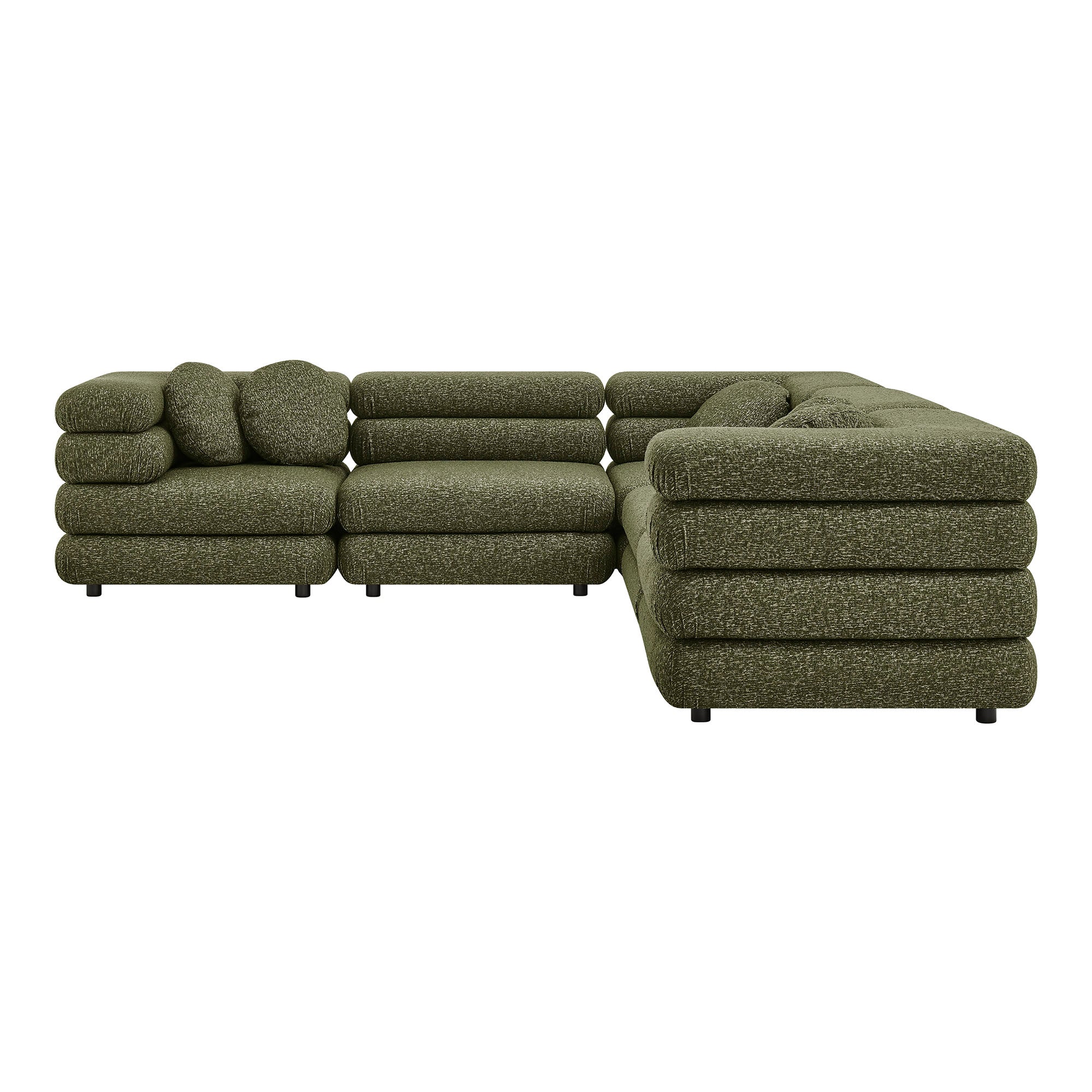 Jubilee 5-Piece Upholstered Modular L-Shaped Sofa Set