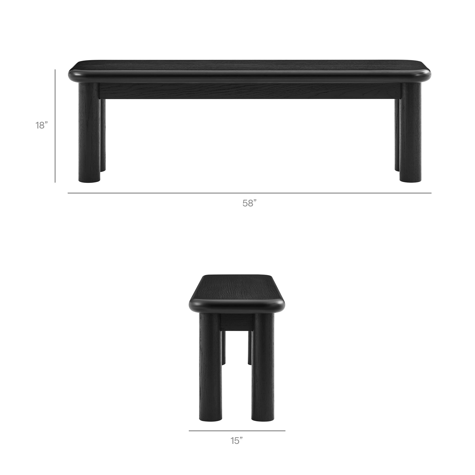 Alvia 6-Piece Wood Dining Table and Seating Set