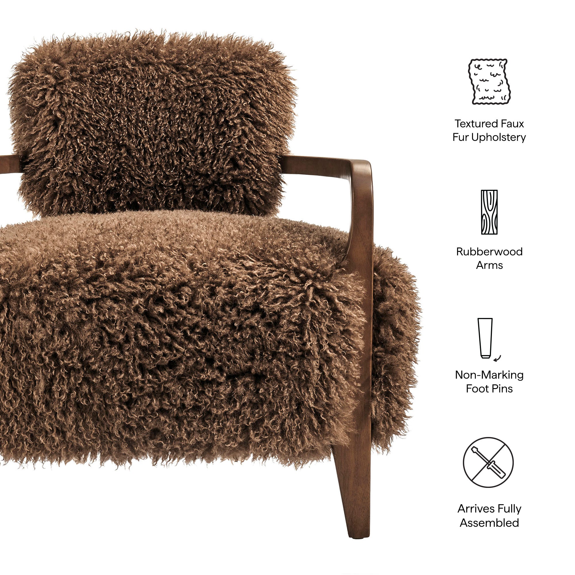 Zinnia Faux Fur Accent Chair