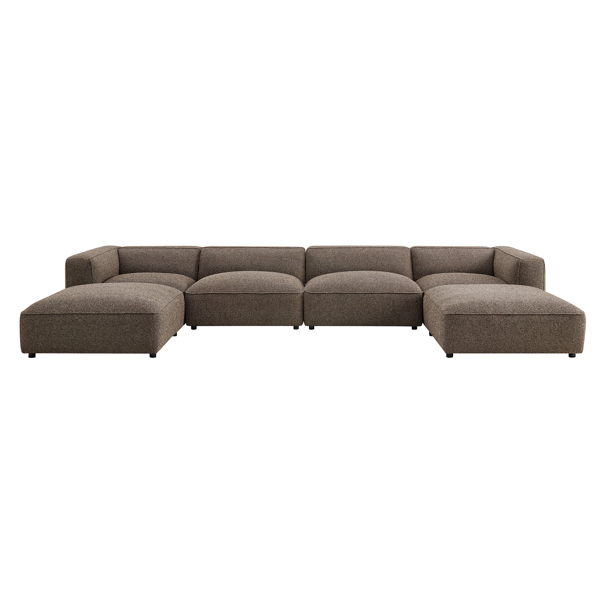 Auren 6 Piece Lattice Bouclé Upholstered Modular Sectional