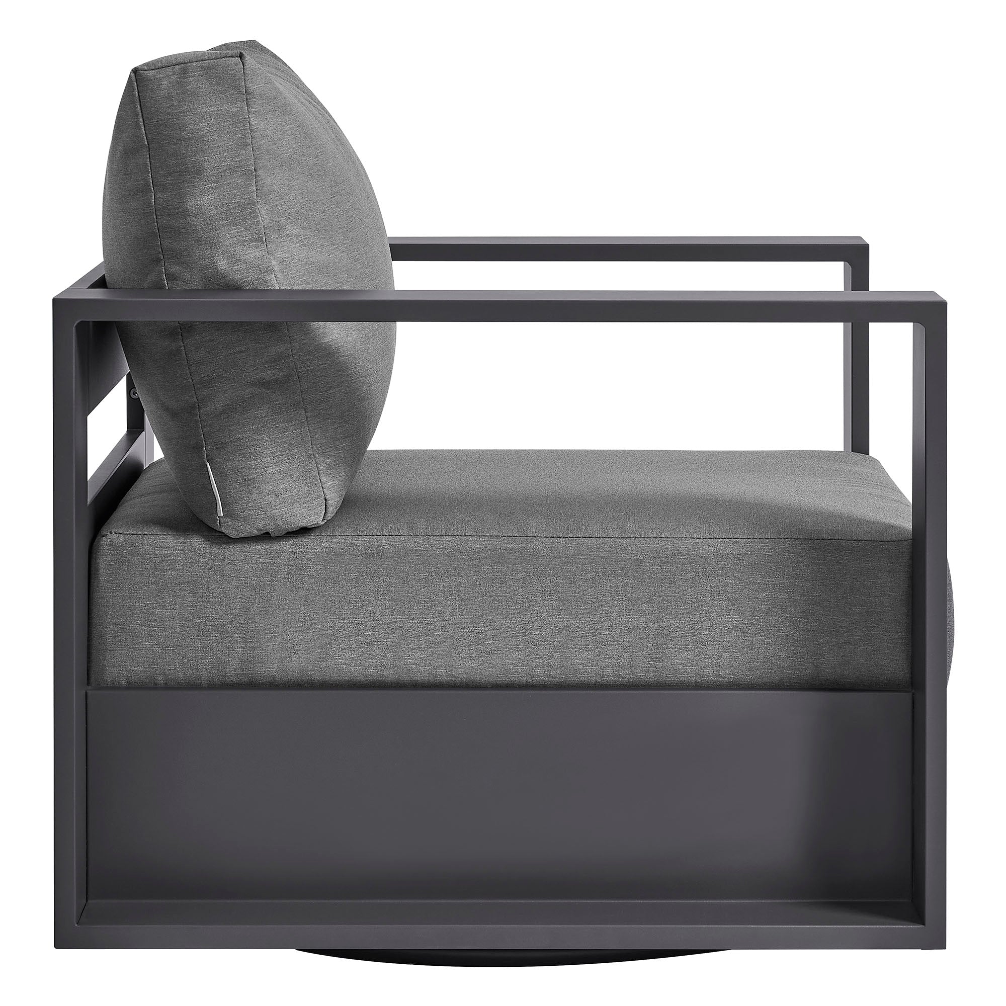 Tahoe Outdoor Patio Powder-Coated Aluminum Swivel Armchair