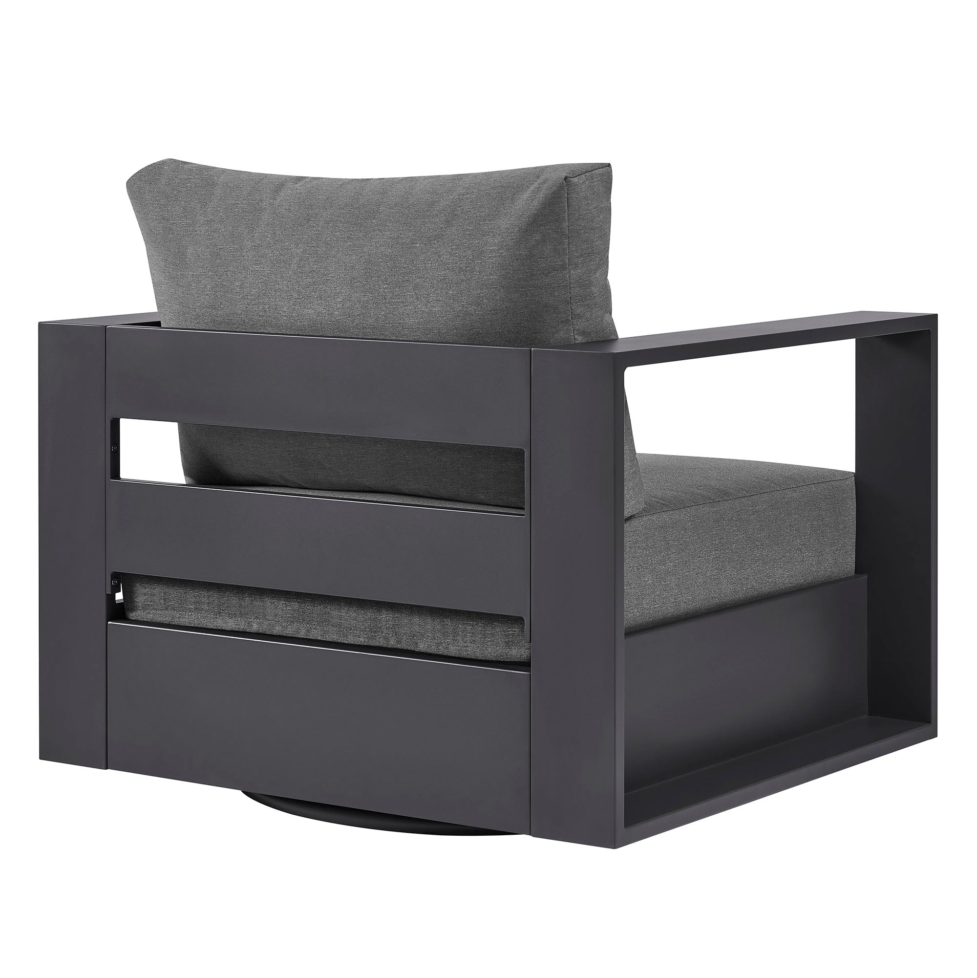 Tahoe Outdoor Patio Powder-Coated Aluminum Swivel Armchair