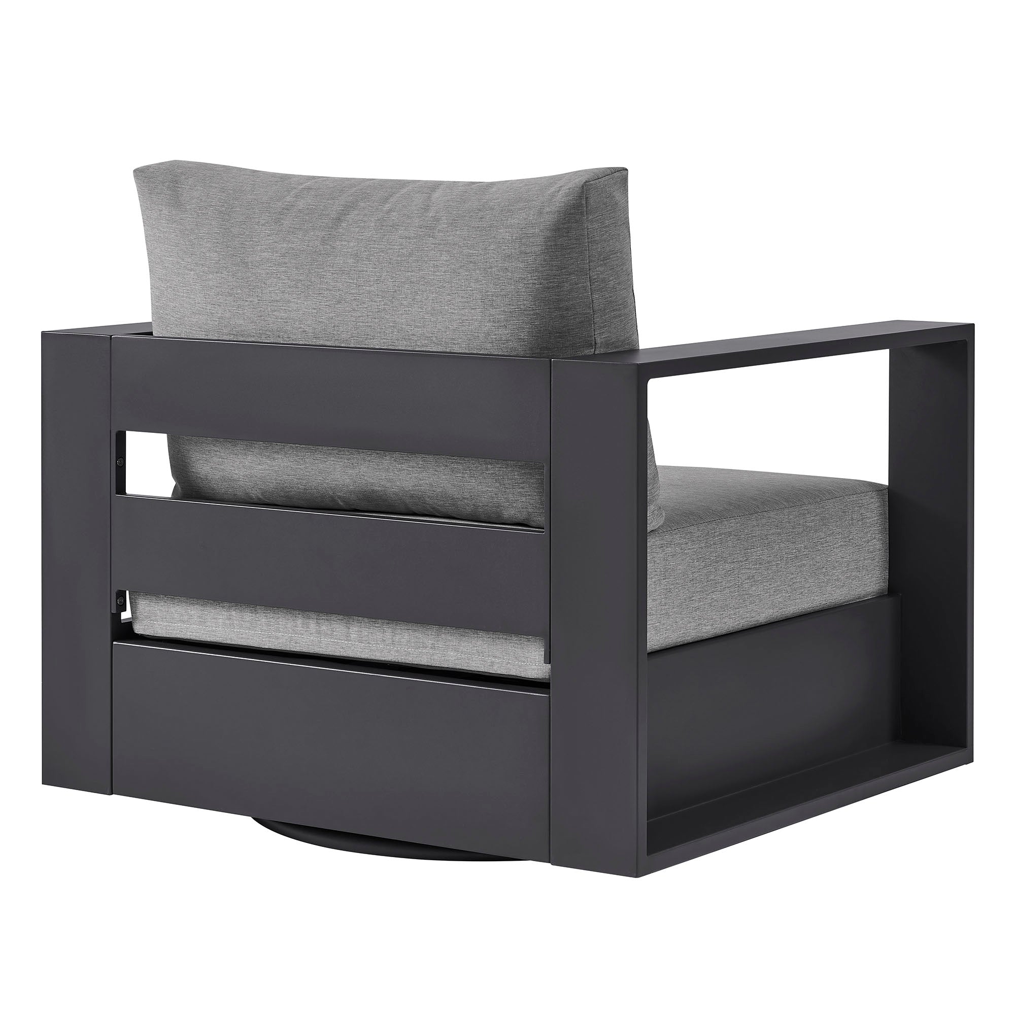 Tahoe Outdoor Patio Powder-Coated Aluminum Swivel Armchair