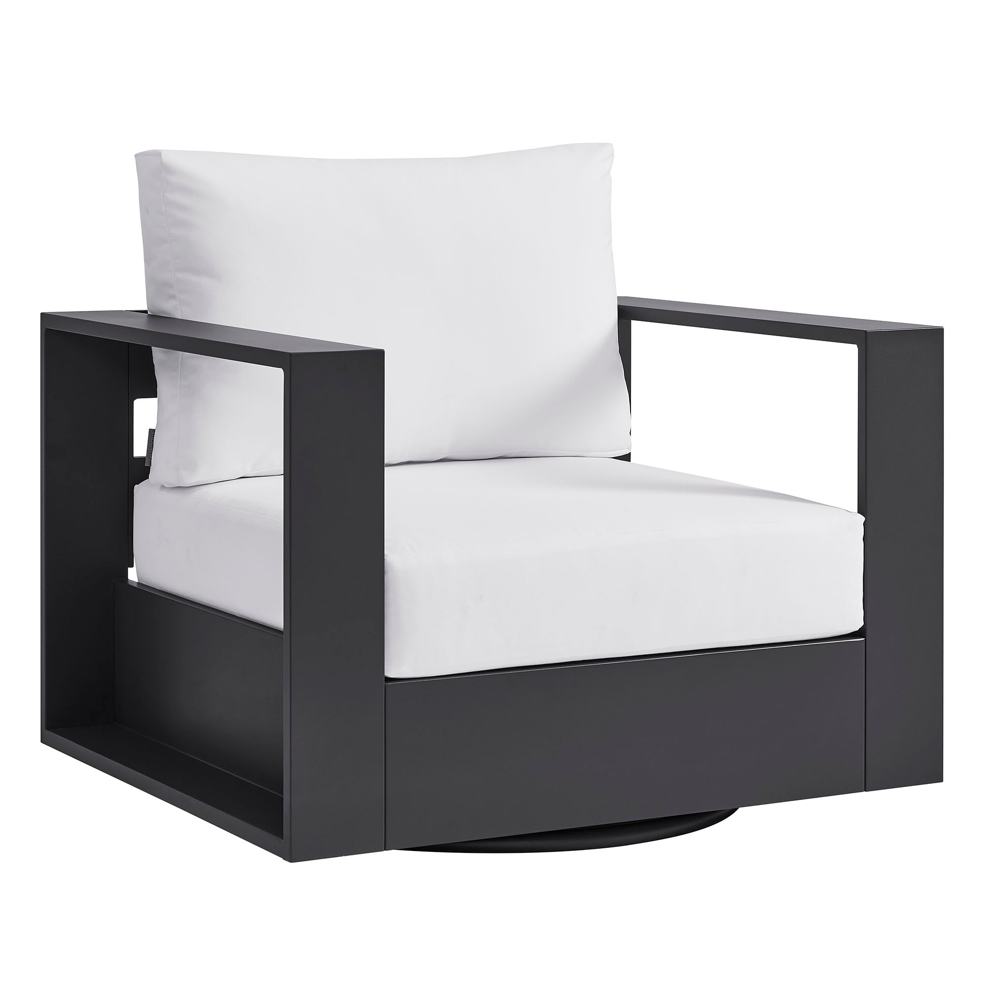 Tahoe Outdoor Patio Powder-Coated Aluminum Swivel Armchair