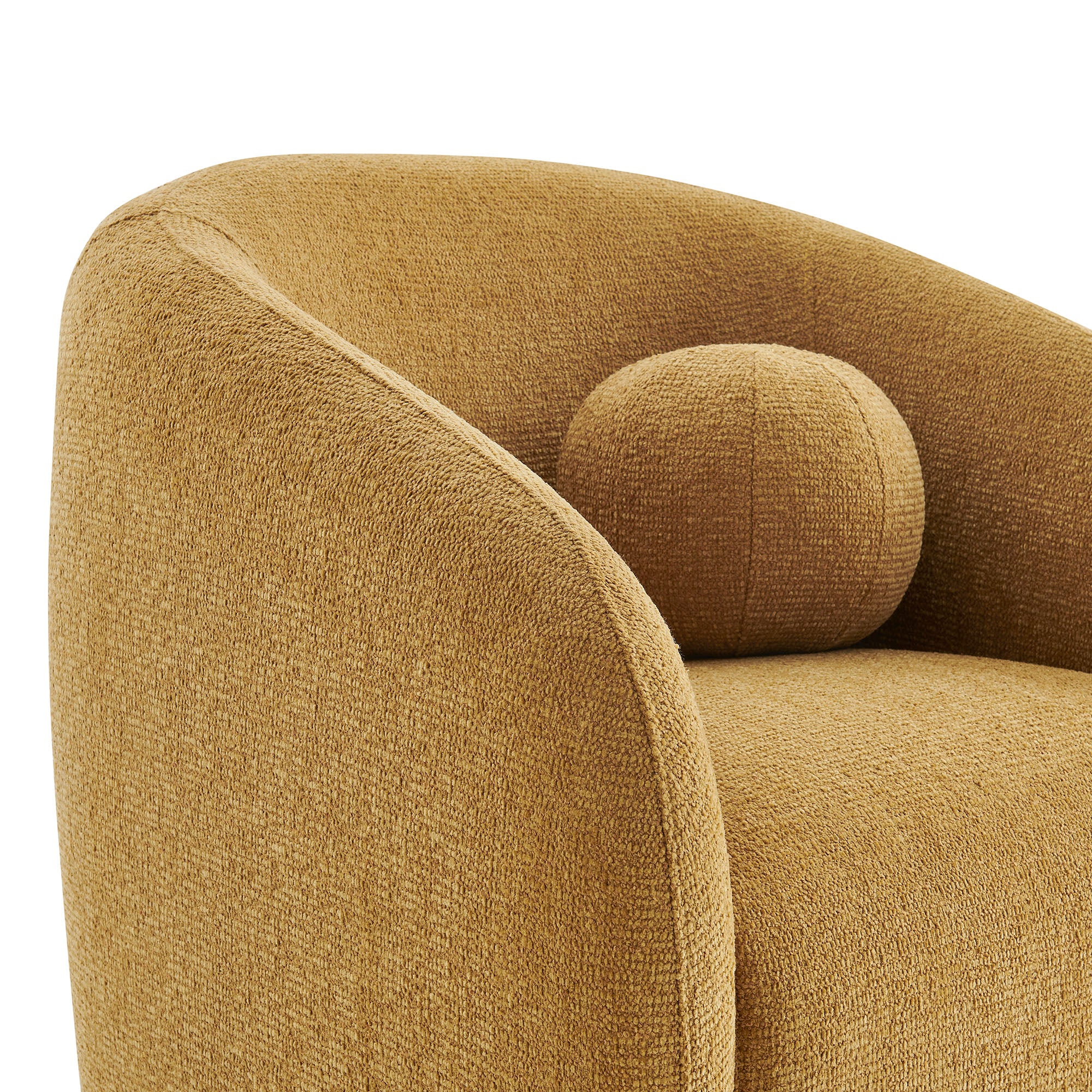 Holland Swivel Chenille Fabric Armchair