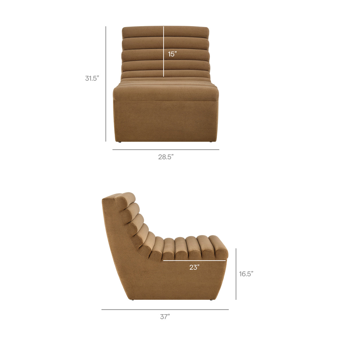 Corbin Performance Fleece Armless Accent Chair