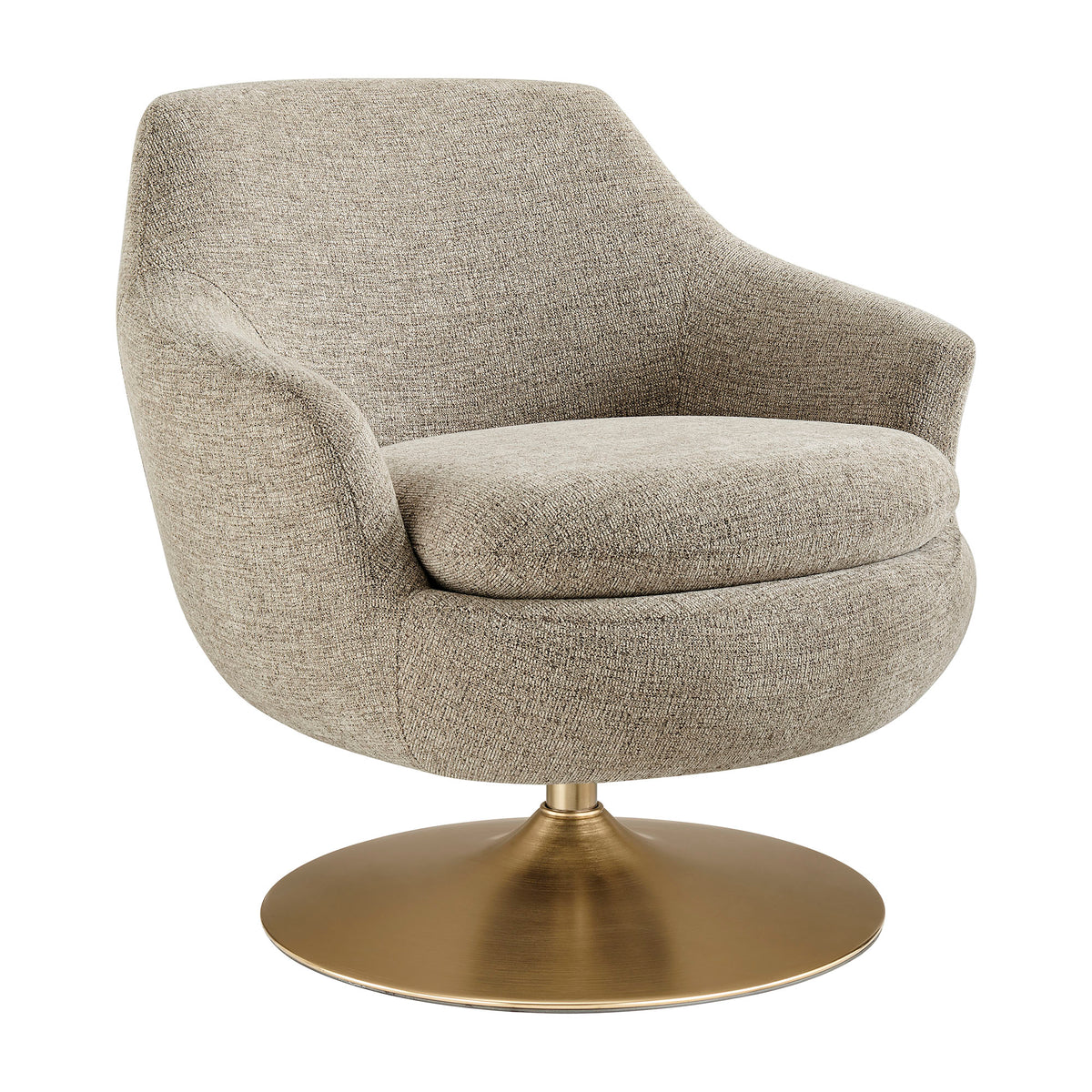Quimby Melange Chenille Swivel Accent Chair