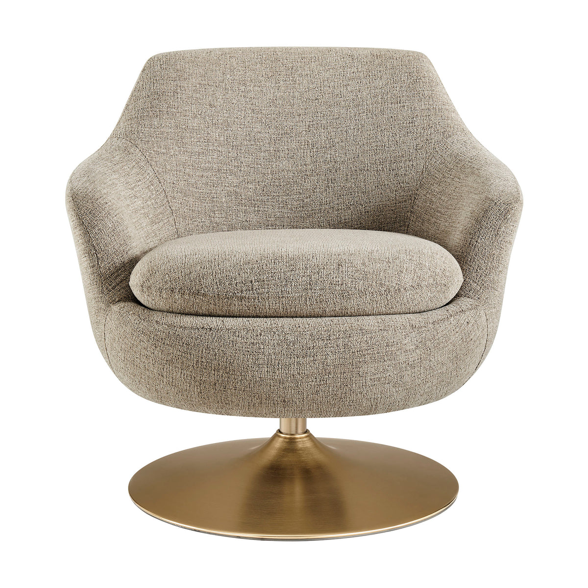 Quimby Melange Chenille Swivel Accent Chair