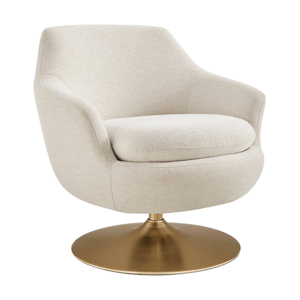 Quimby Melange Chenille Swivel Accent Chair