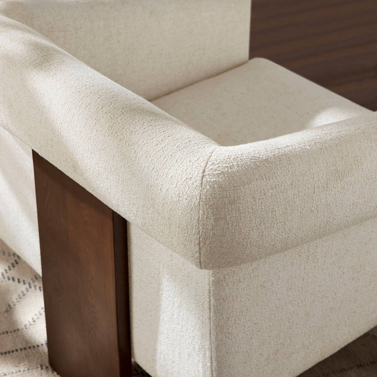 Halbrook Linen Blend Tripod Accent Chair