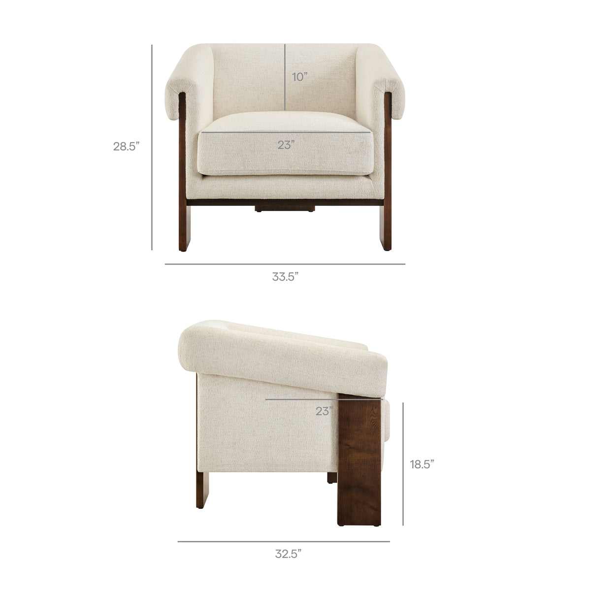 Halbrook Linen Blend Tripod Accent Chair