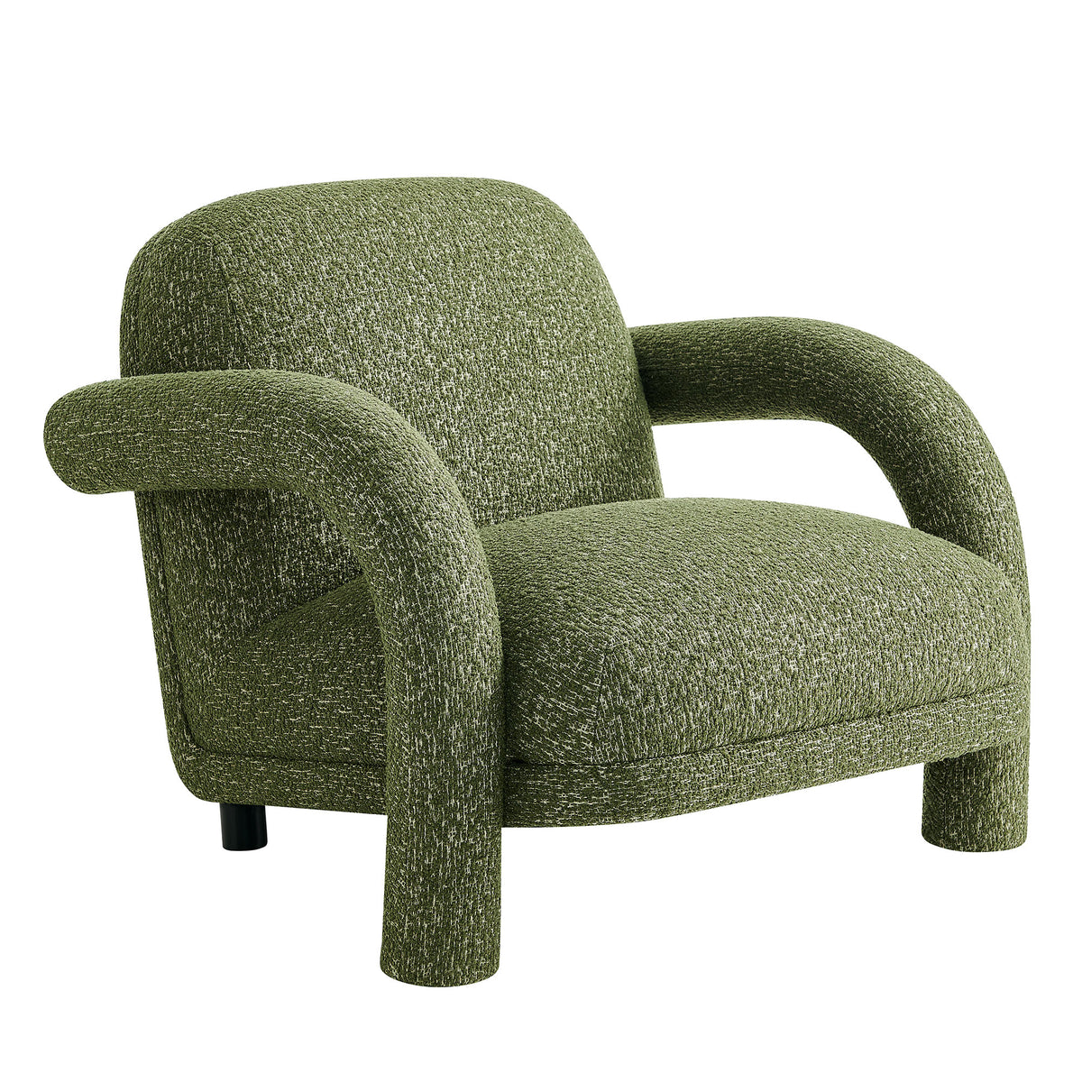Ferris Textured Woven Fabric Lounge Chair