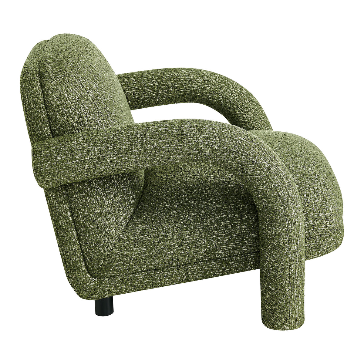 Ferris Textured Woven Fabric Lounge Chair