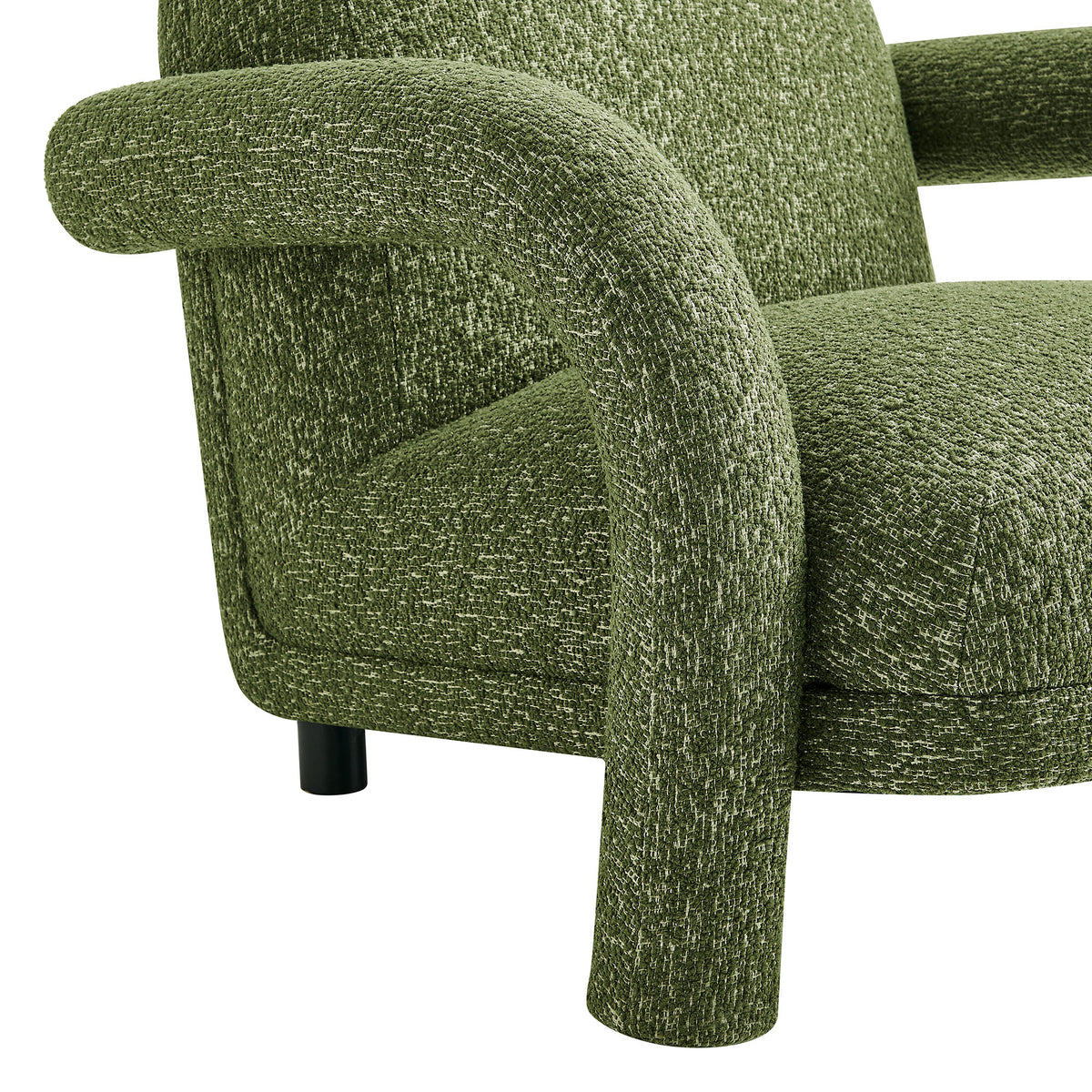 Ferris Textured Woven Fabric Lounge Chair