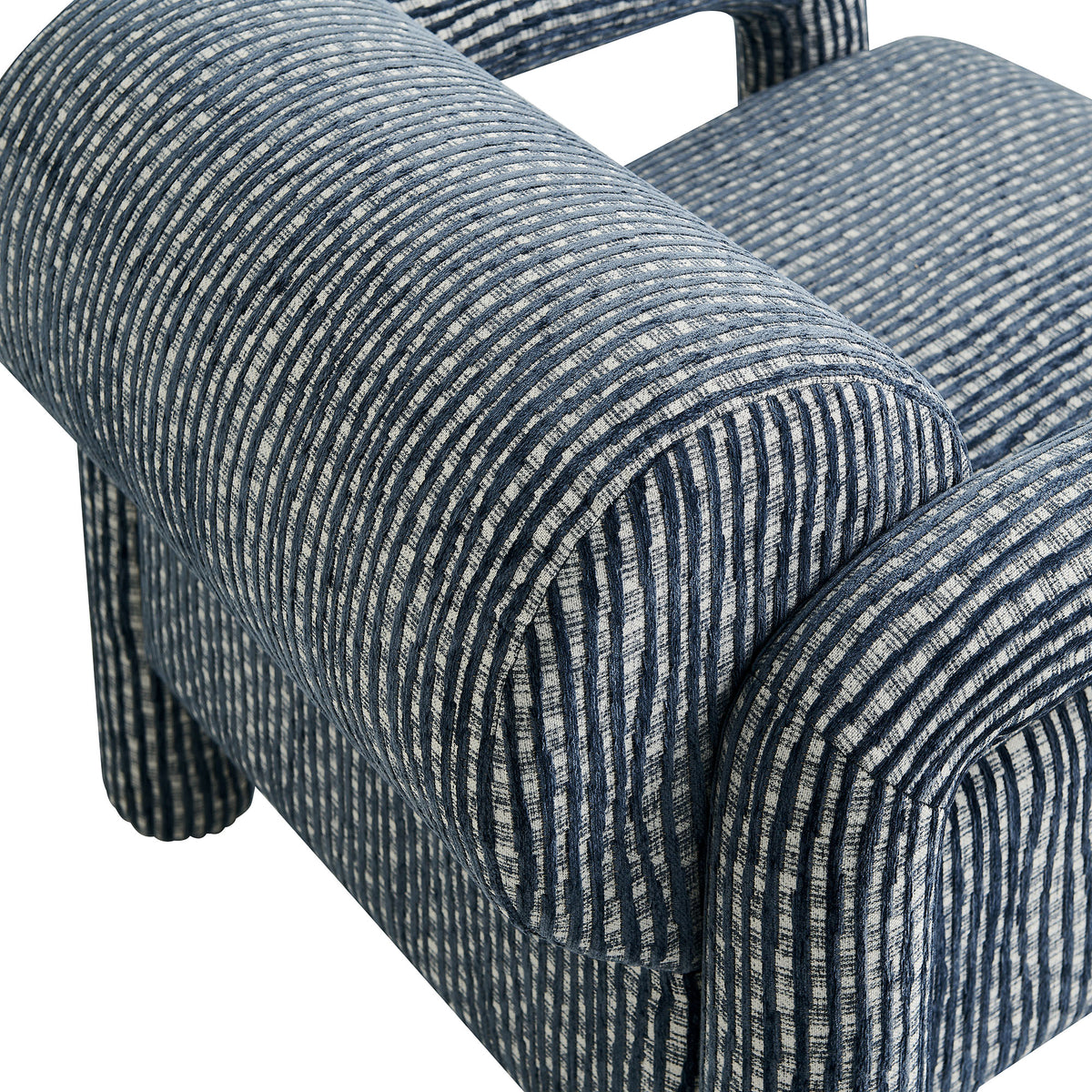 Quill Patterned Woven Fabric Accent Chair