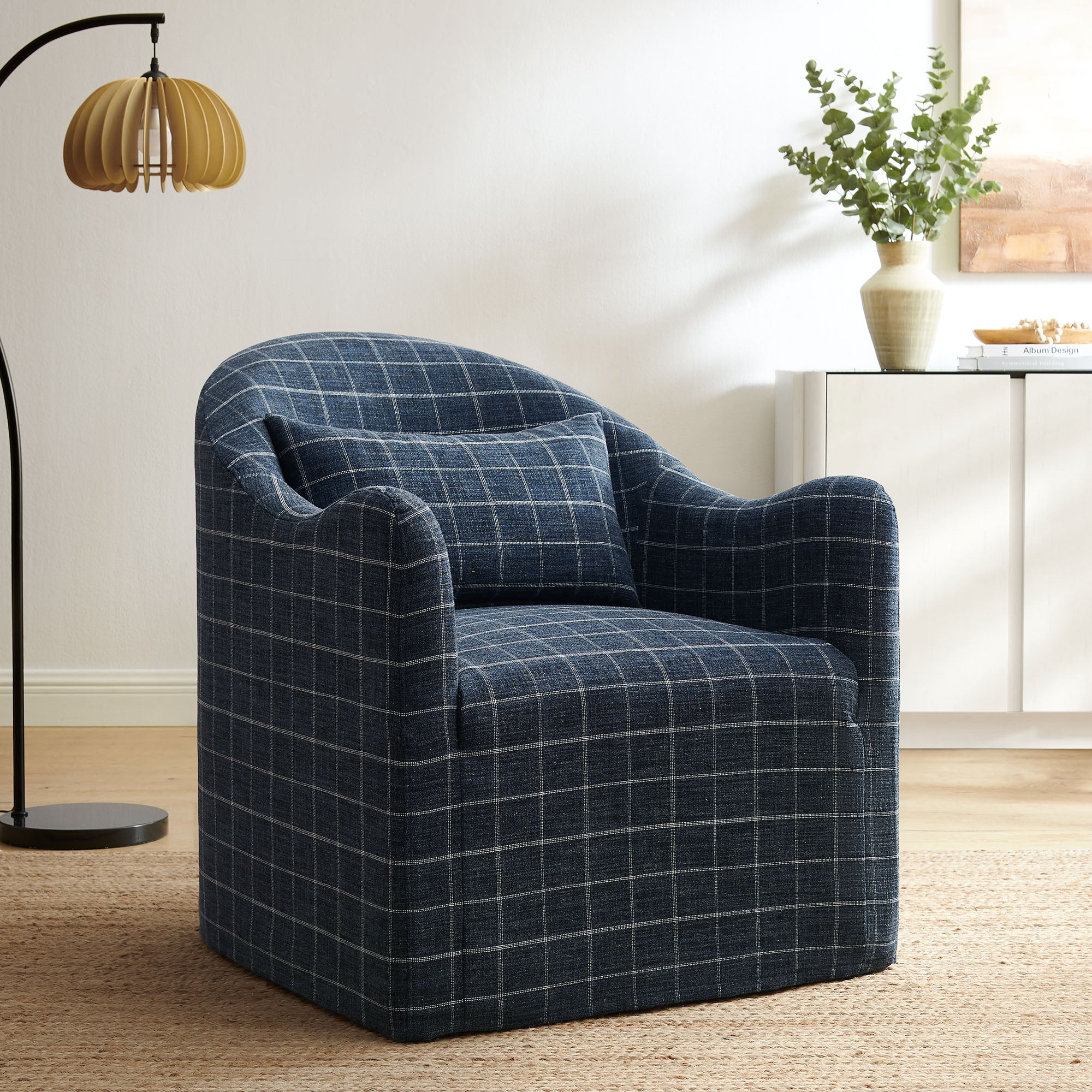 Bardot Slipcovered Linen Blend Accent Chair