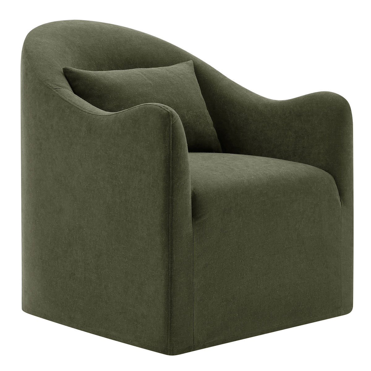 Bardot Slipcovered Linen Blend Accent Chair