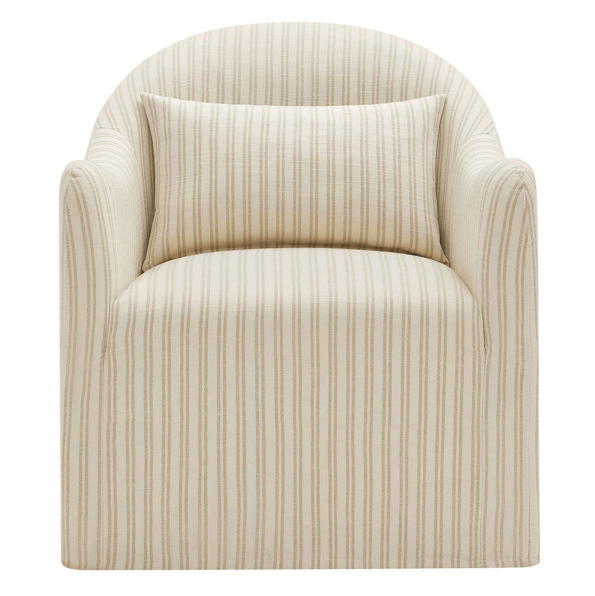 Bardot Slipcovered Striped Accent Chair