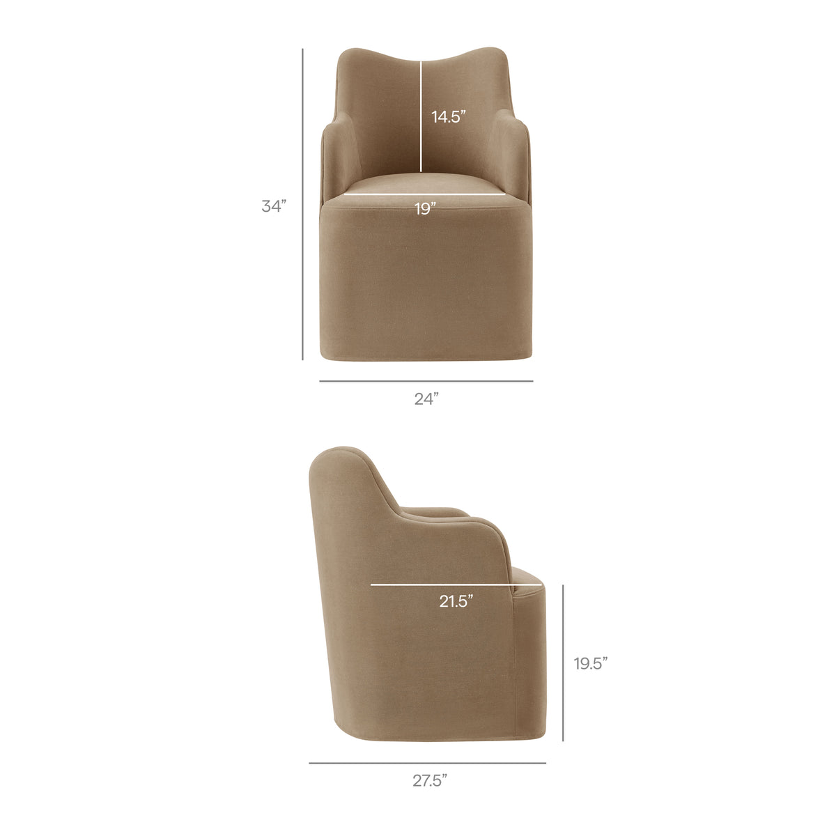 Cordelle Linen Blend Swivel Dining Chair