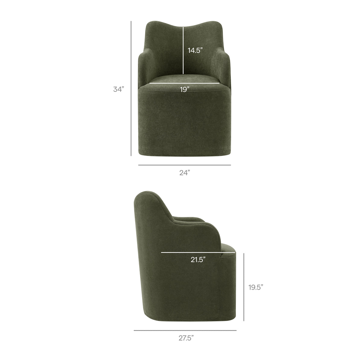 Cordelle Linen Blend Swivel Dining Chair