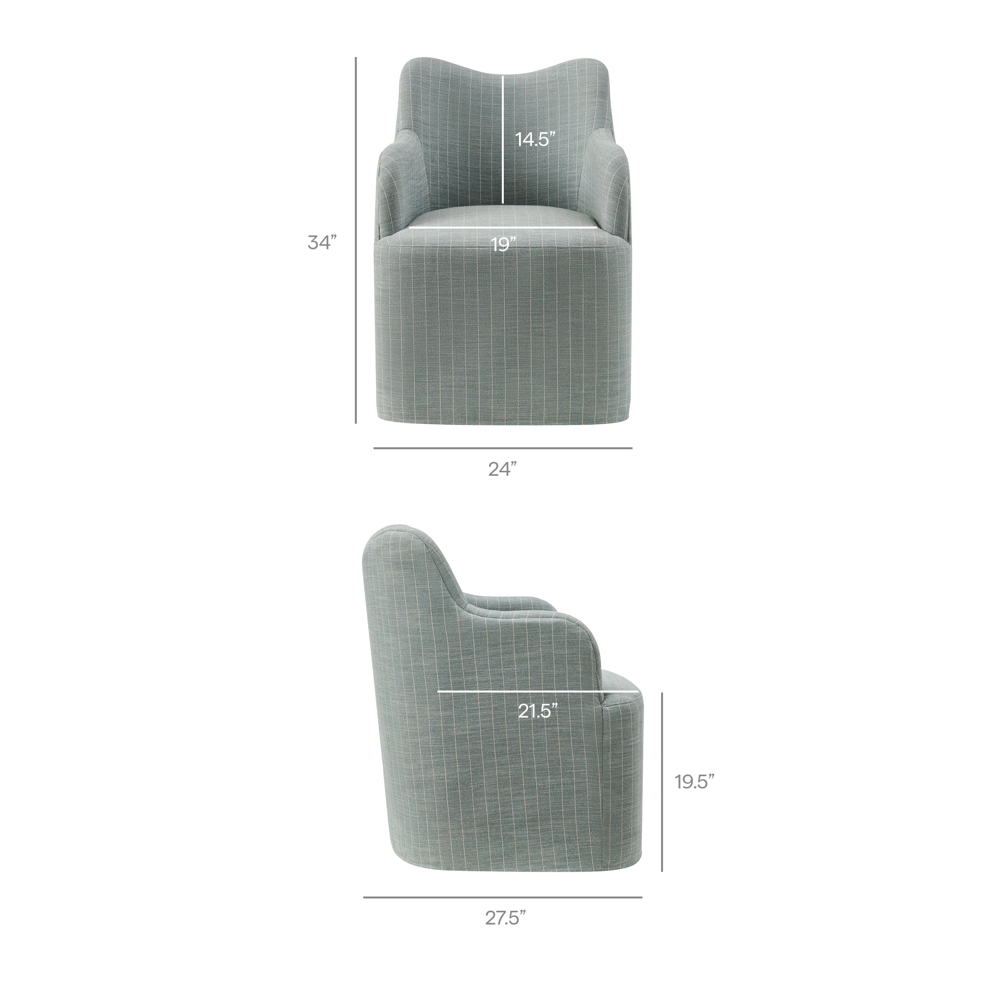 Cordelle Linen Blend Swivel Dining Chair