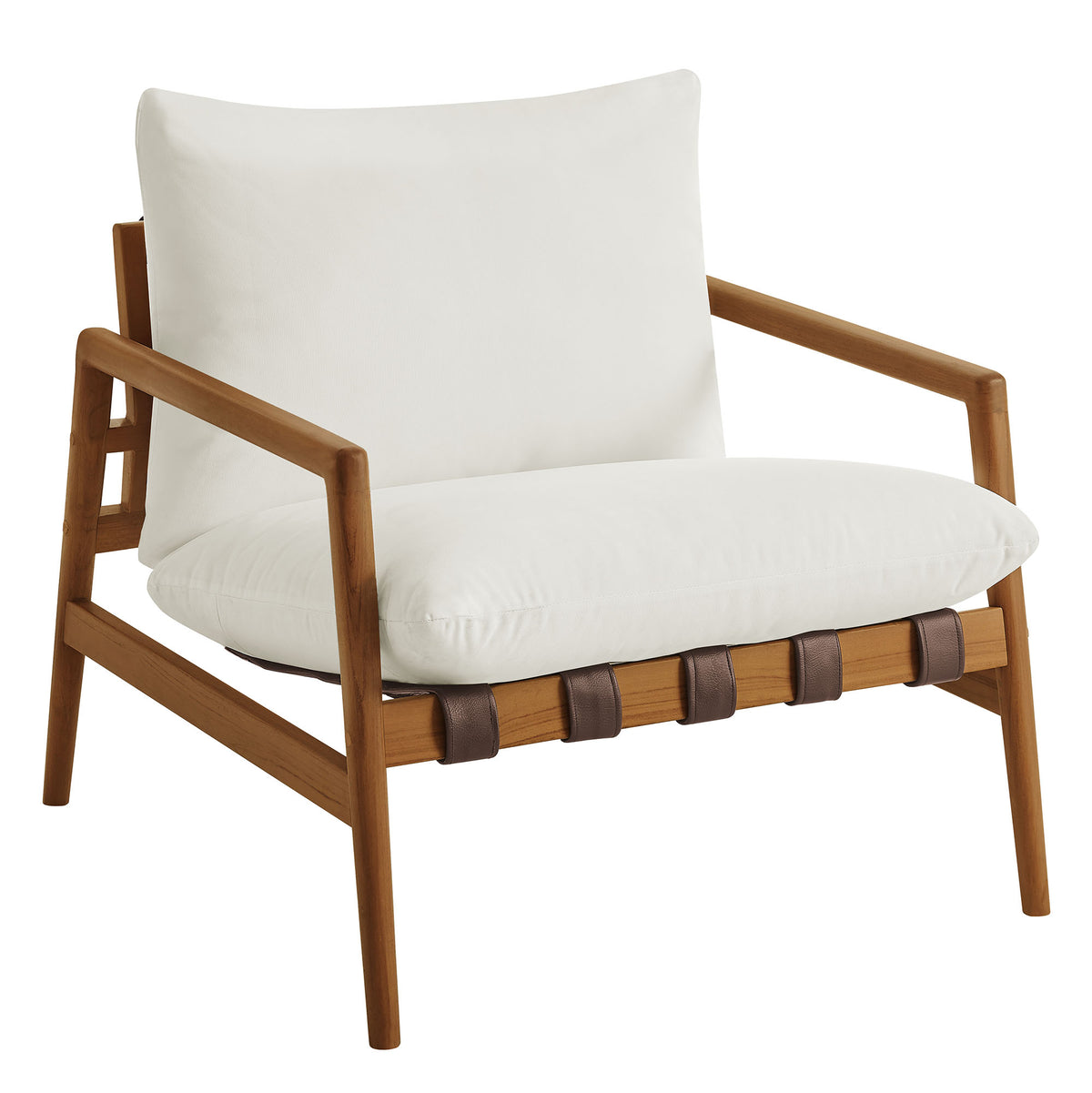 Nomi Outdoor Patio Teak Wood Sling Chair
