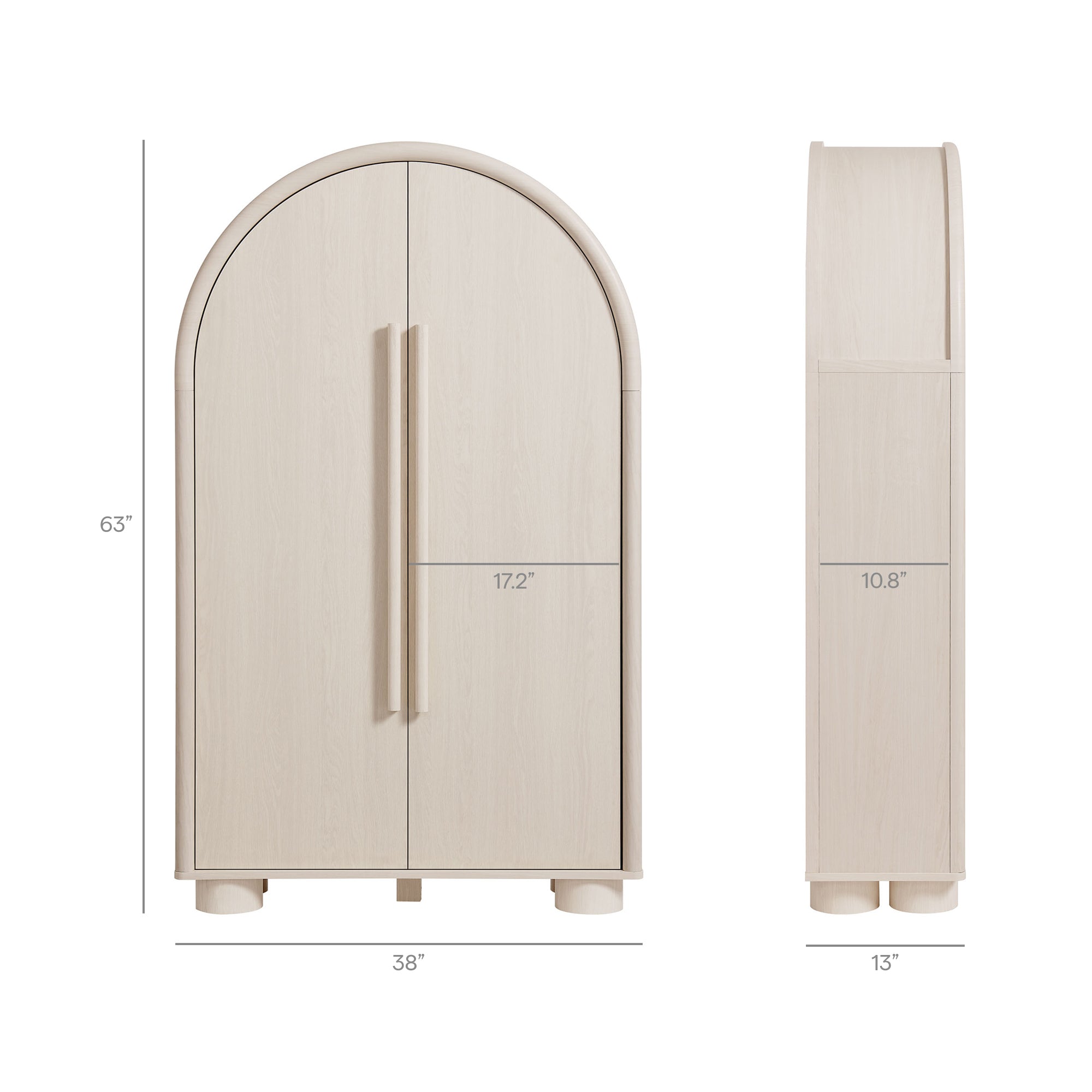 Bellamy Arched Fold-Out Desk Cabinet