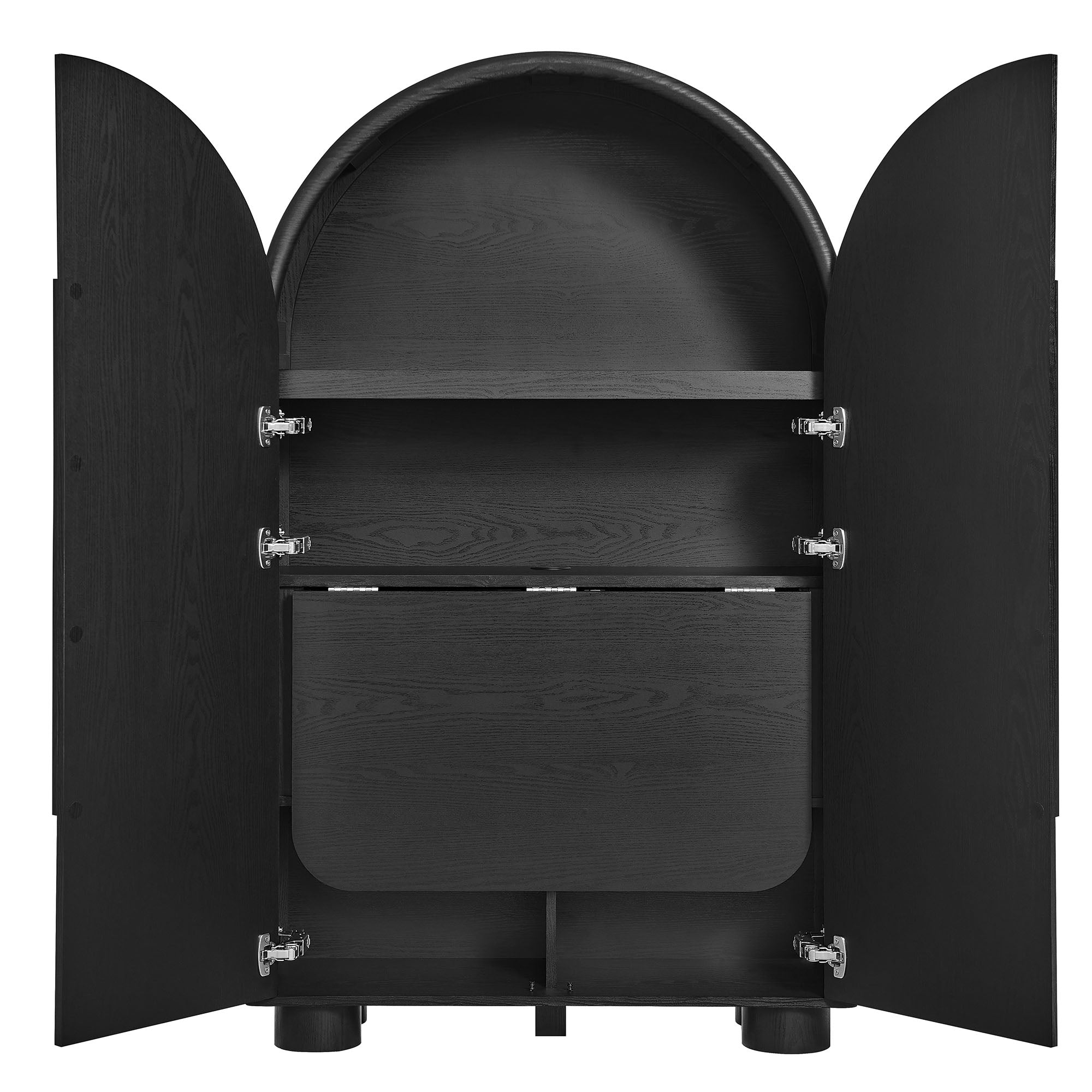 Bellamy Arched Fold-Out Desk Cabinet