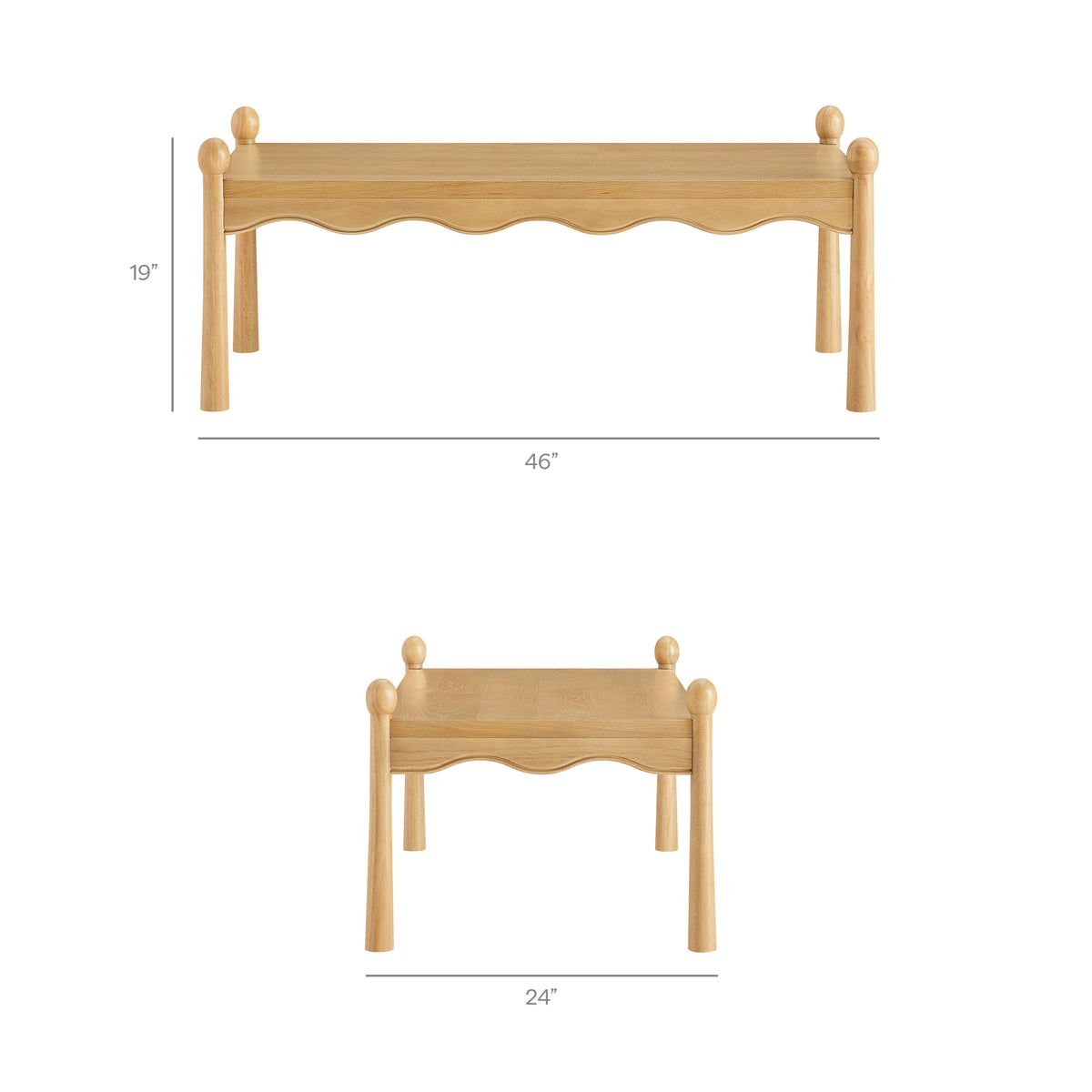 Darcy 46 Inch Wood Coffee Table