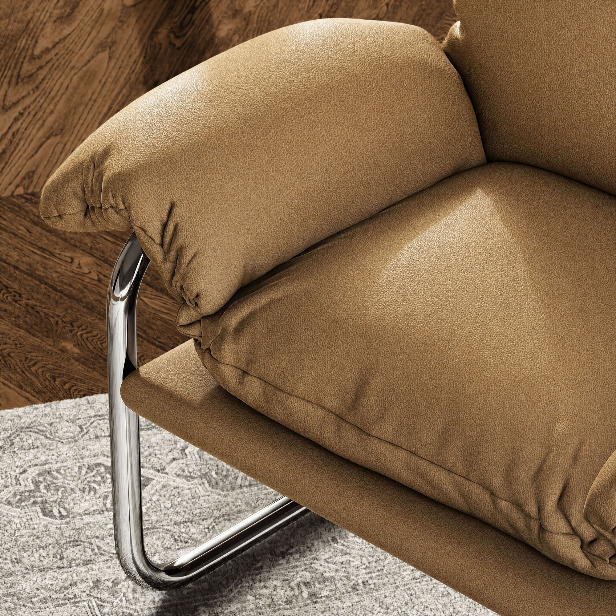 Ansel Vegan Leather Accent Chair