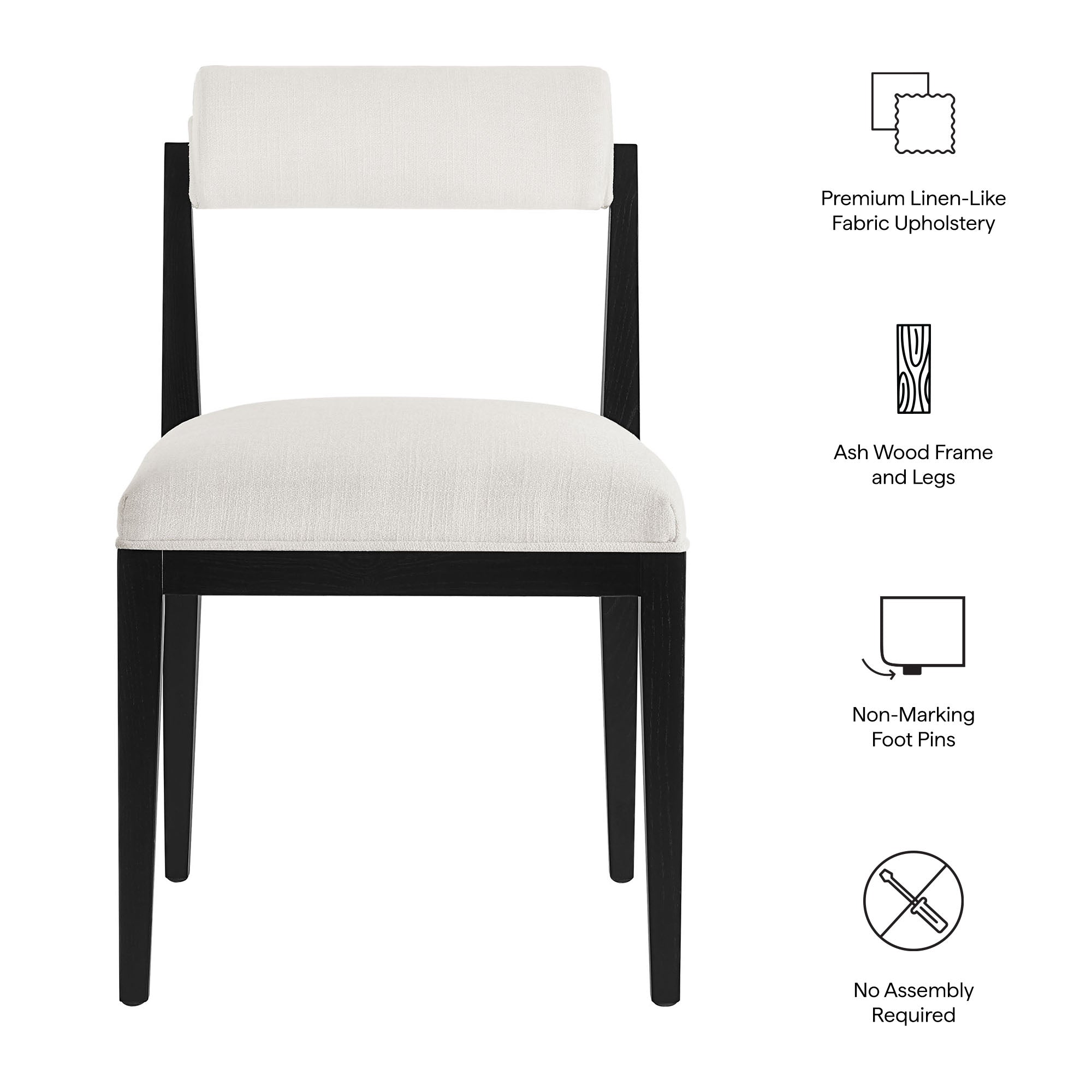 Kai Fabric Dining Chair Set of 2