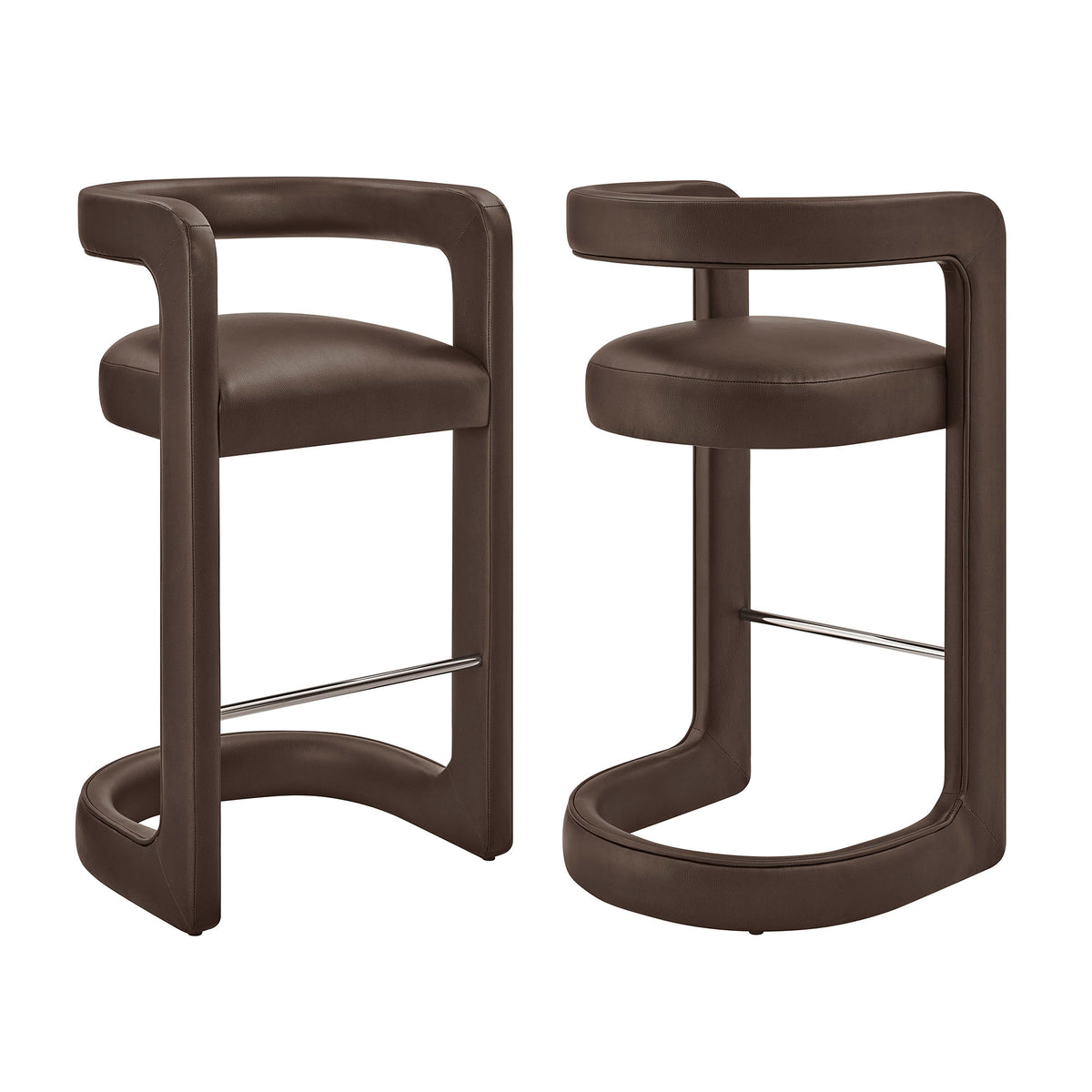 Winslow Premium Vegan Leather Bar Stool Set of 2