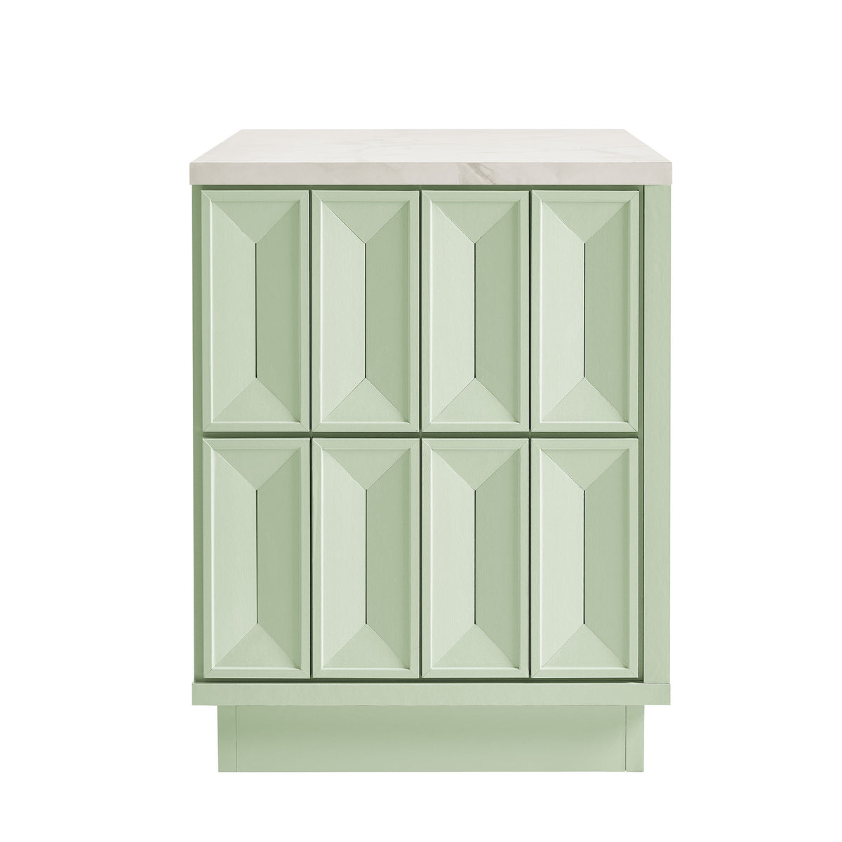 Mabry 23 Inch Geometric Faceted Two Drawer Nightstand