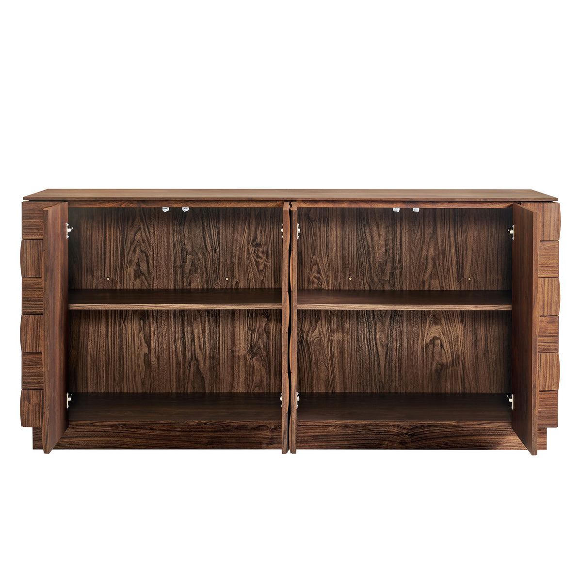 Duskin 68 Inch Geometric Block Design Four Door Sideboard