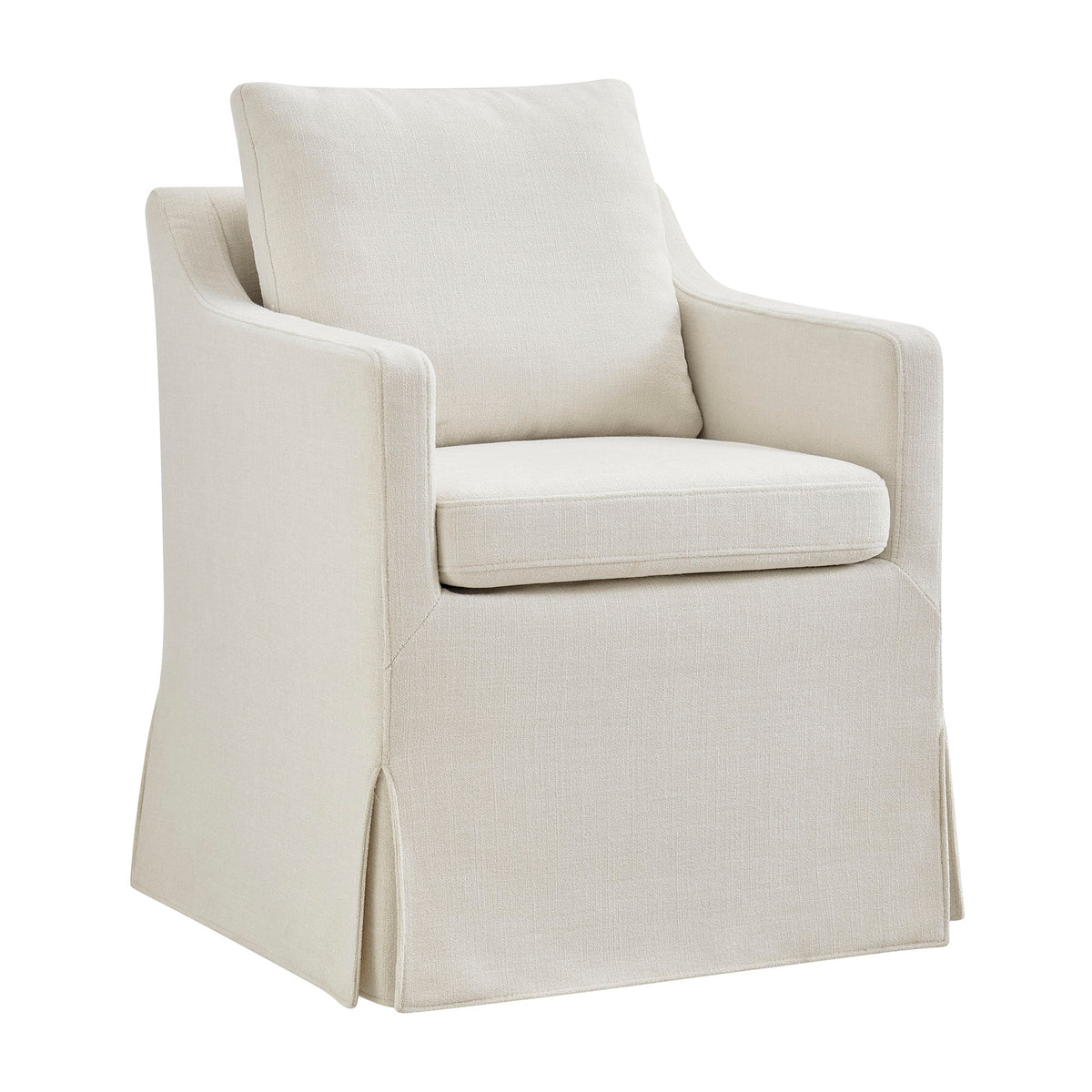 Serene Slipcovered Performance Fabric Dining Armchair