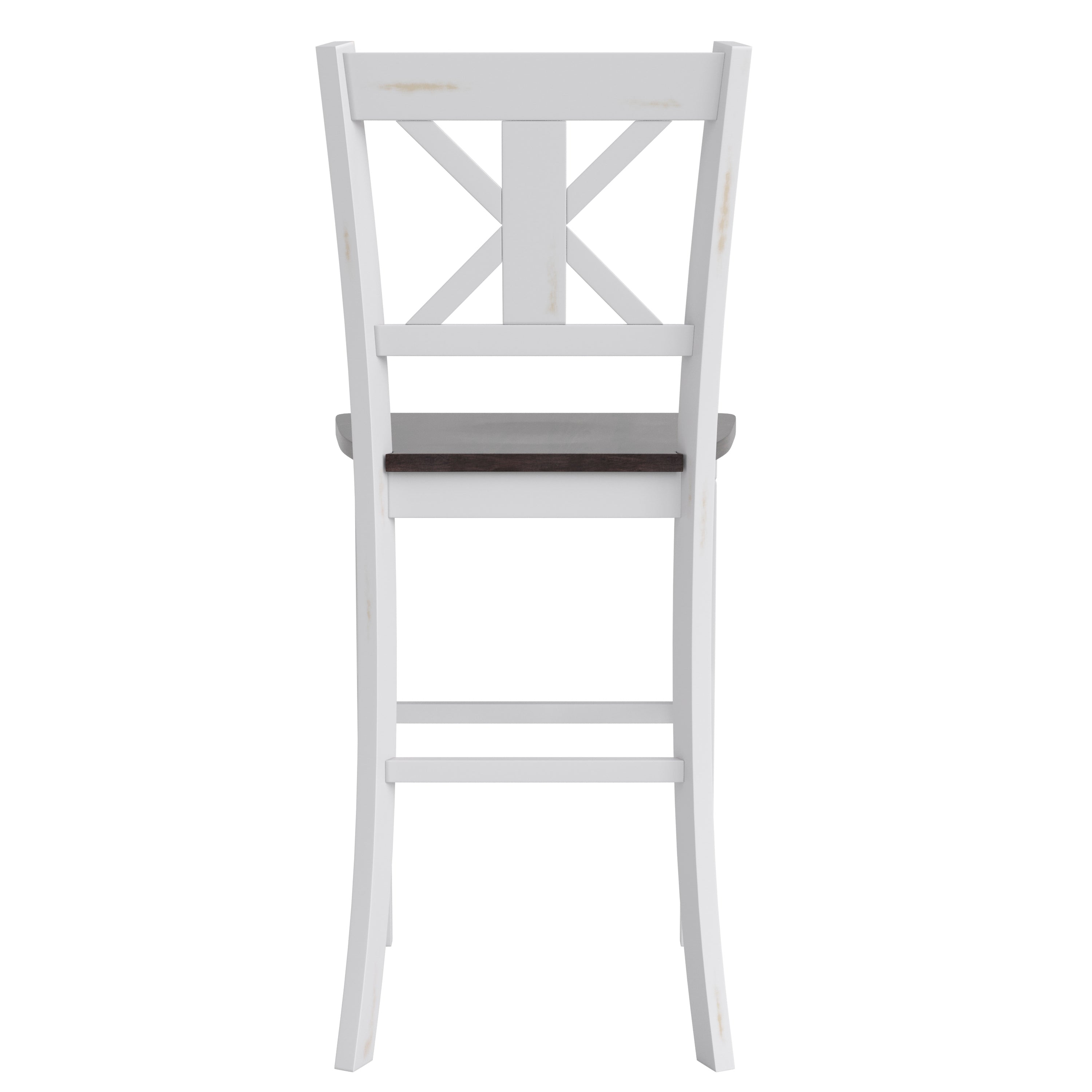 Gwendolyn Set of 2 Solid Wood Modern Farmhouse Counter Height Barstool