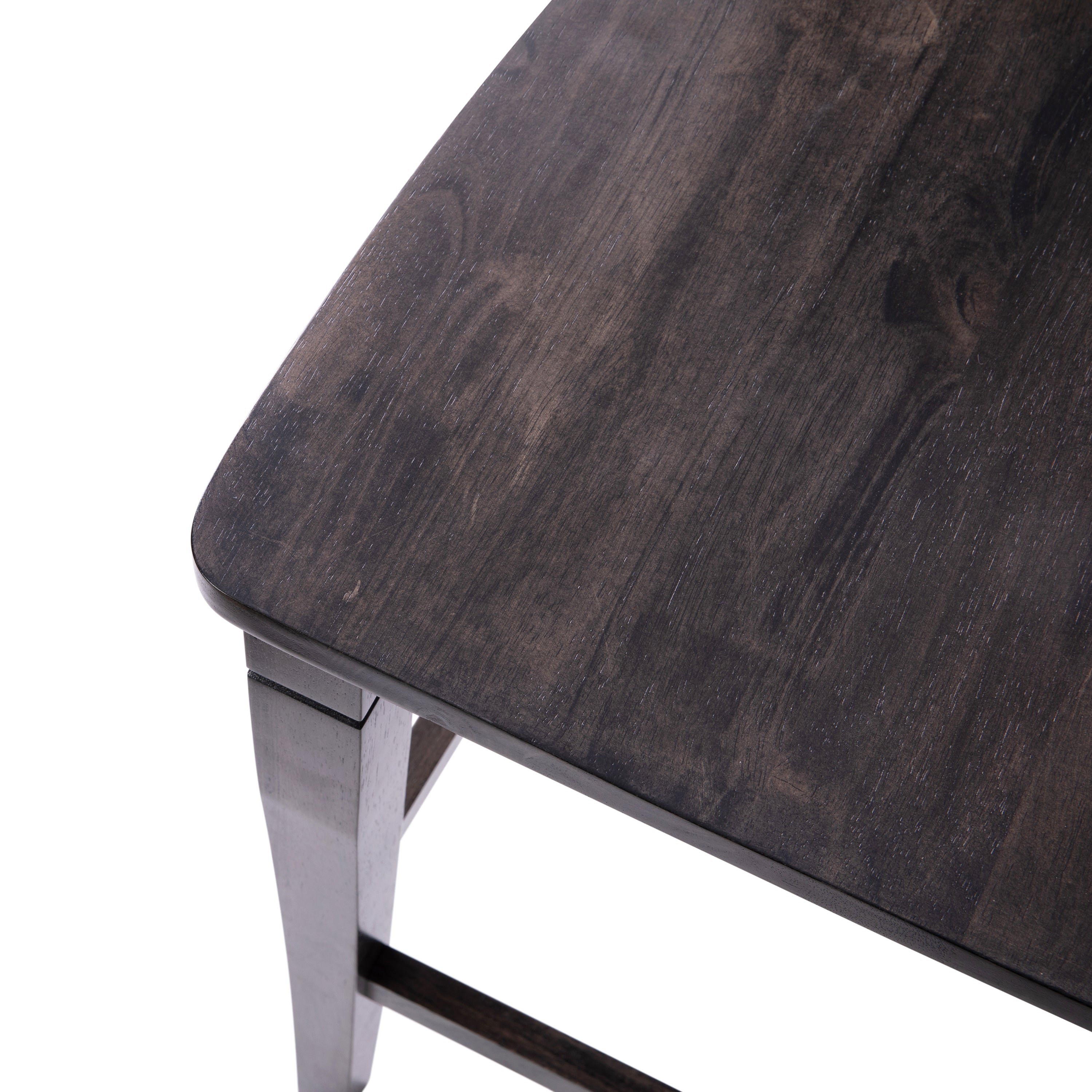 Liesel Set of 2 Wooden Classic Ladderback Counter Height Barstool with Solid Wood Seat