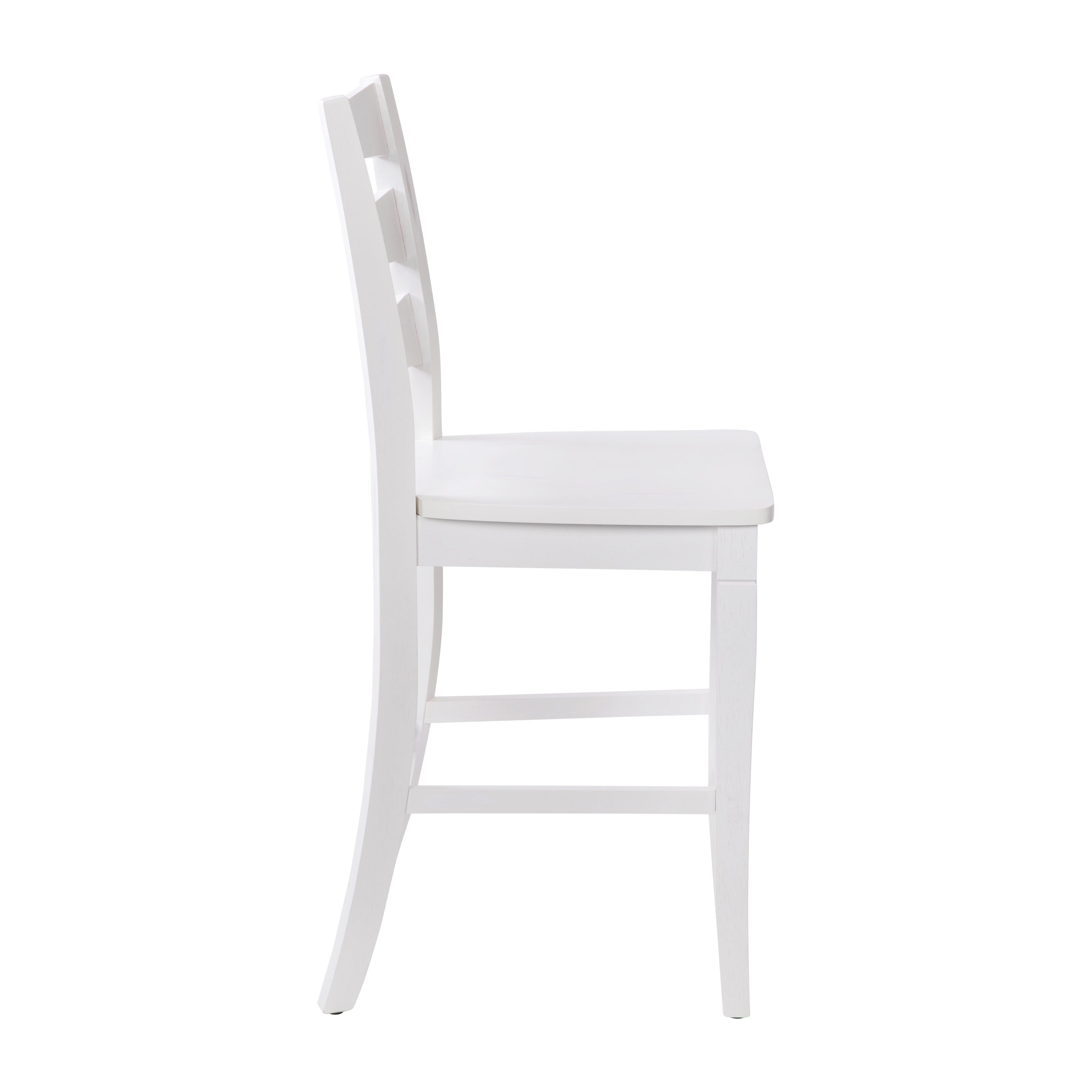 Liesel Set of 2 Wooden Classic Ladderback Counter Height Barstool with Solid Wood Seat