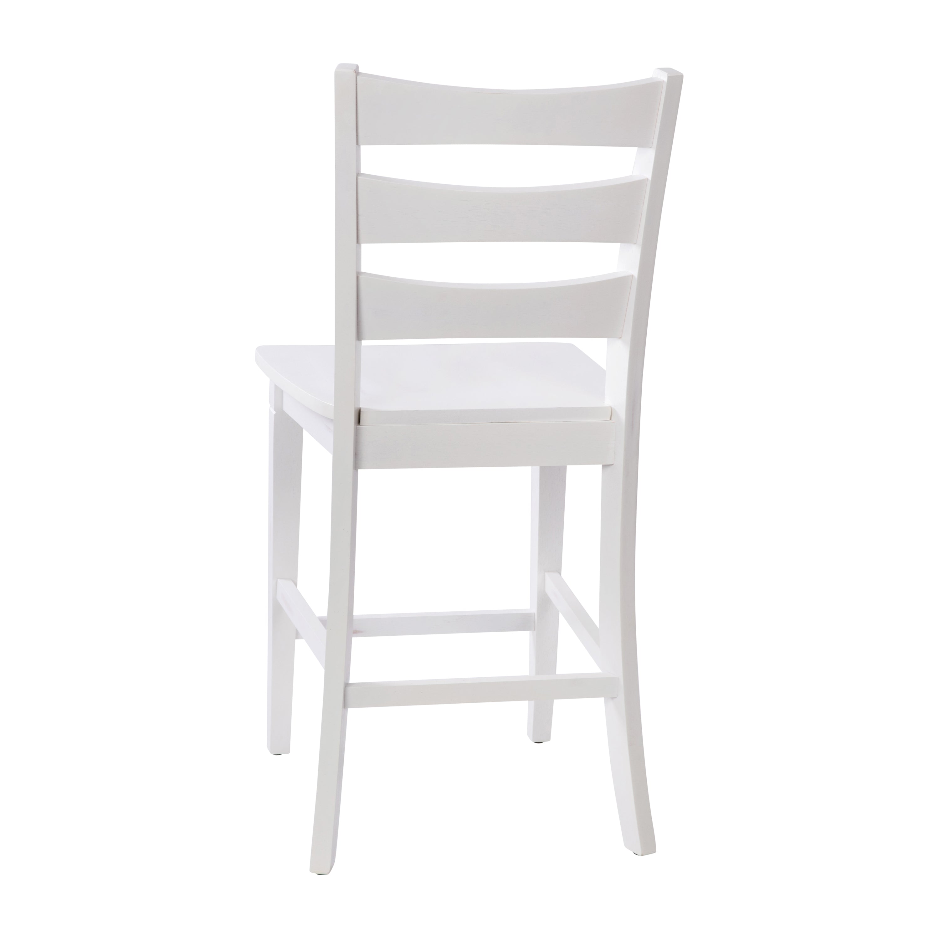 Liesel Set of 2 Wooden Classic Ladderback Counter Height Barstool with Solid Wood Seat