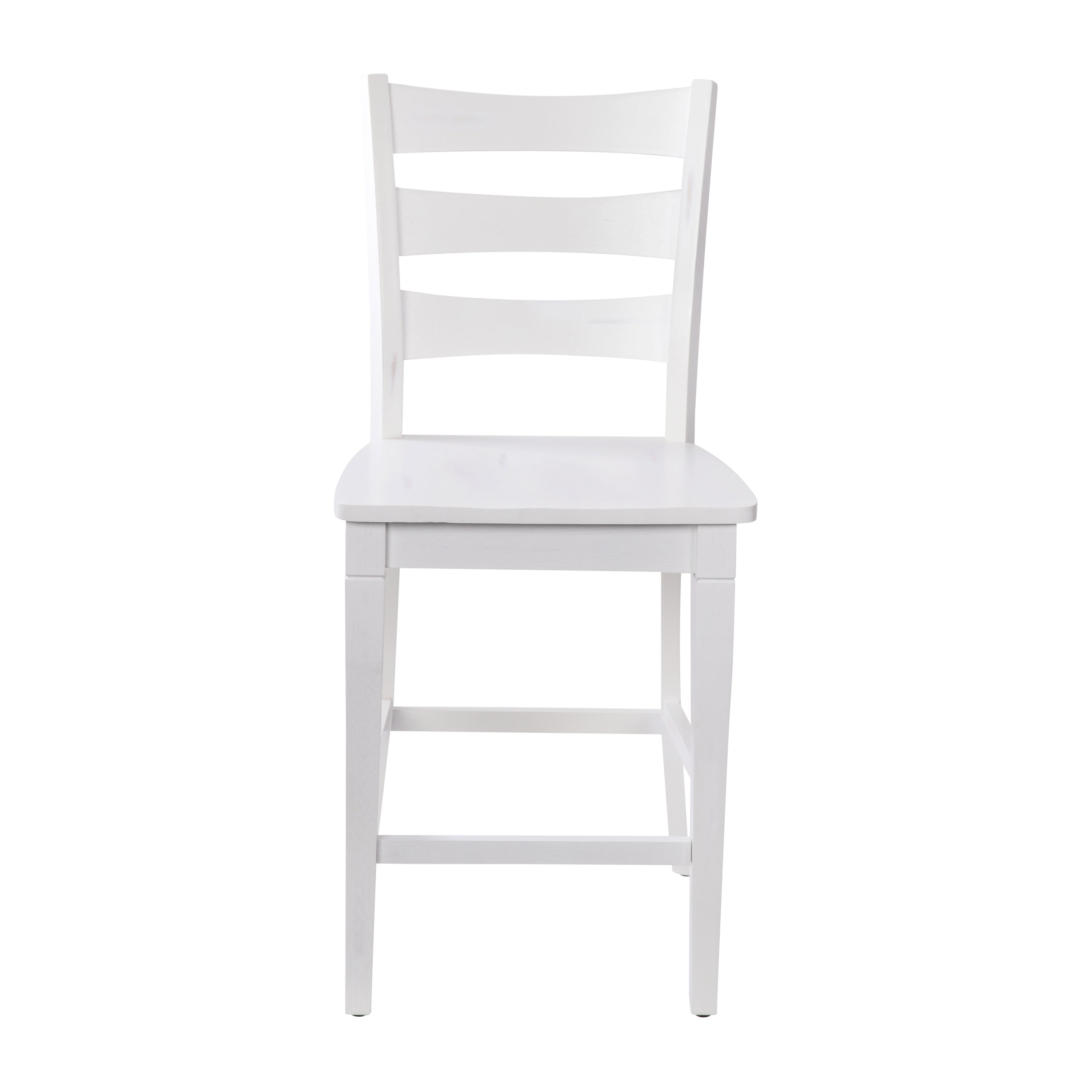 Liesel Set of 2 Wooden Classic Ladderback Counter Height Barstool with Solid Wood Seat