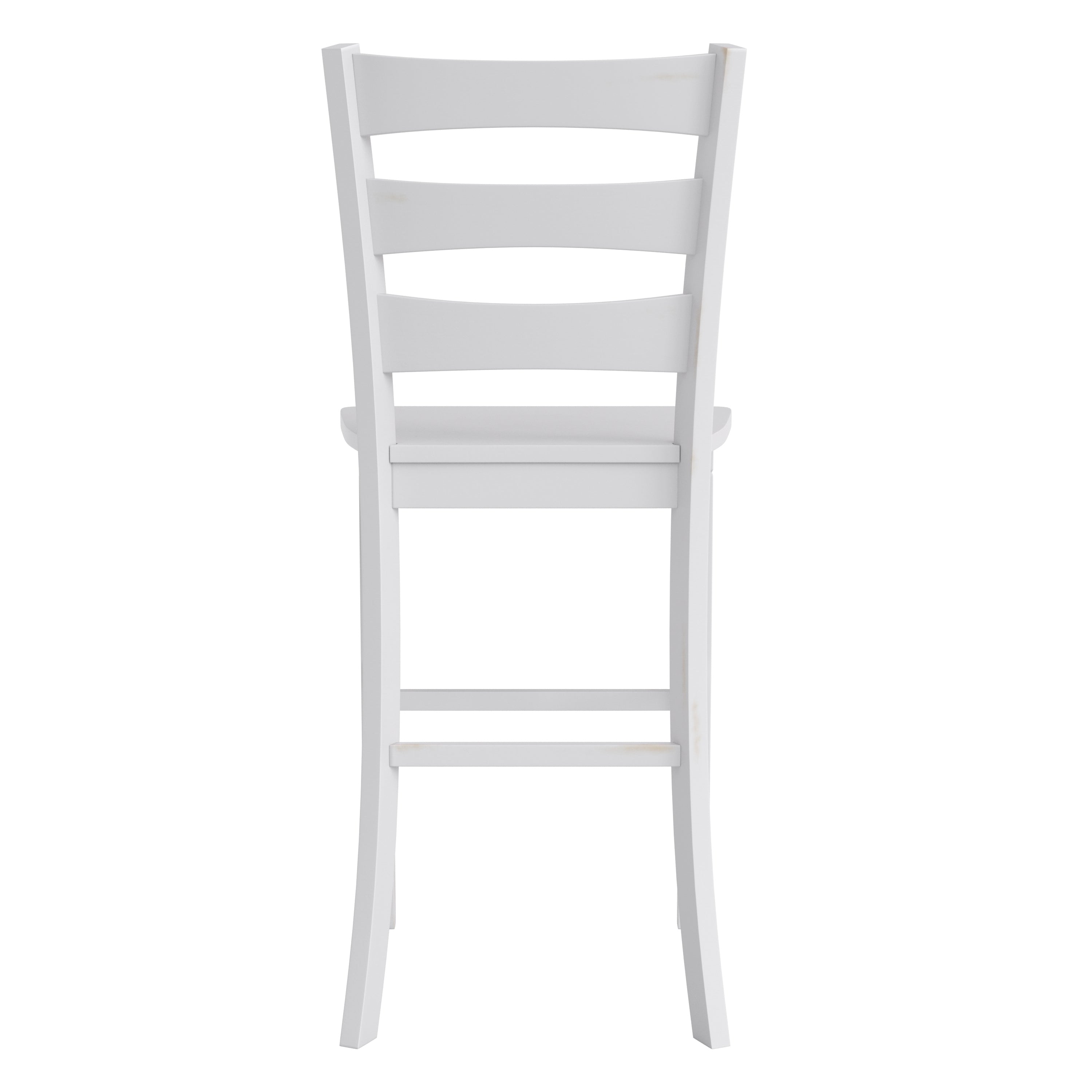 Liesel Set of 2 Wooden Classic Ladderback Bar Height Barstool with Solid Wood Seat