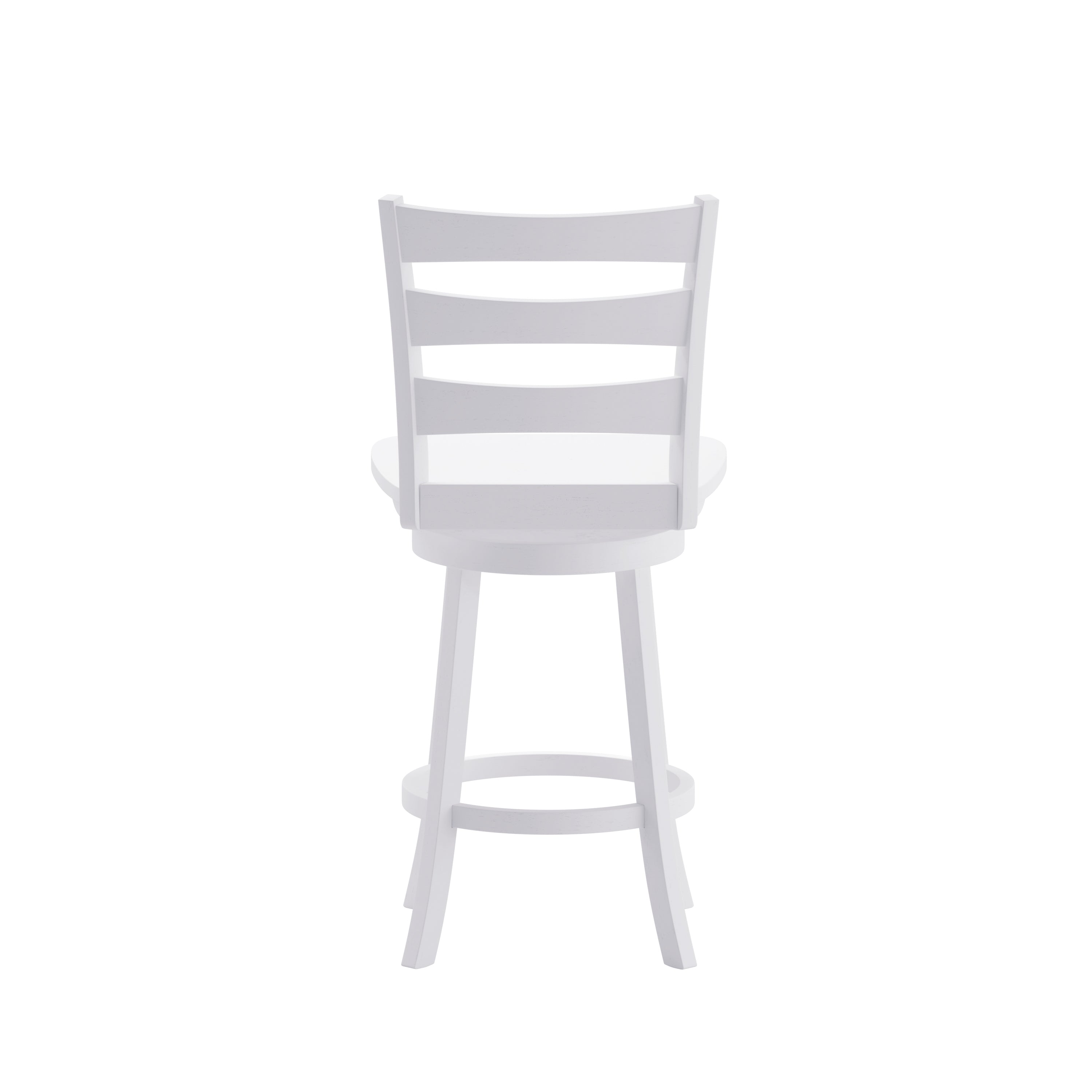 Liesel Wooden Classic Ladderback Swivel Counter Height Barstool with Solid Wood Seat