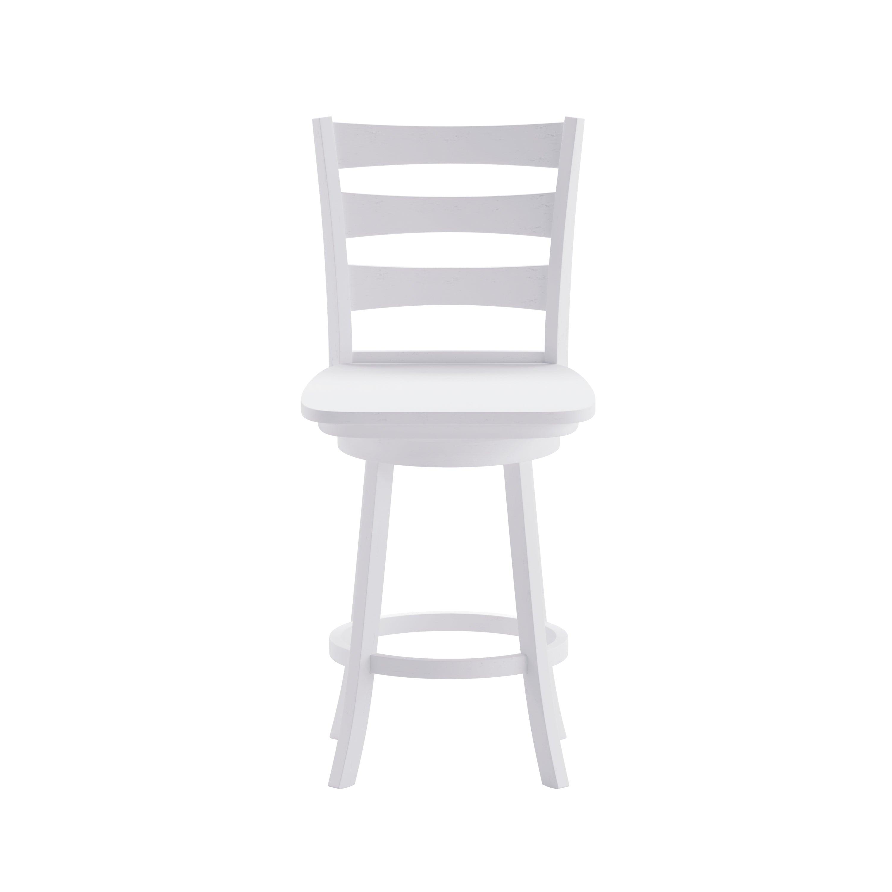 Liesel Wooden Classic Ladderback Swivel Counter Height Barstool with Solid Wood Seat