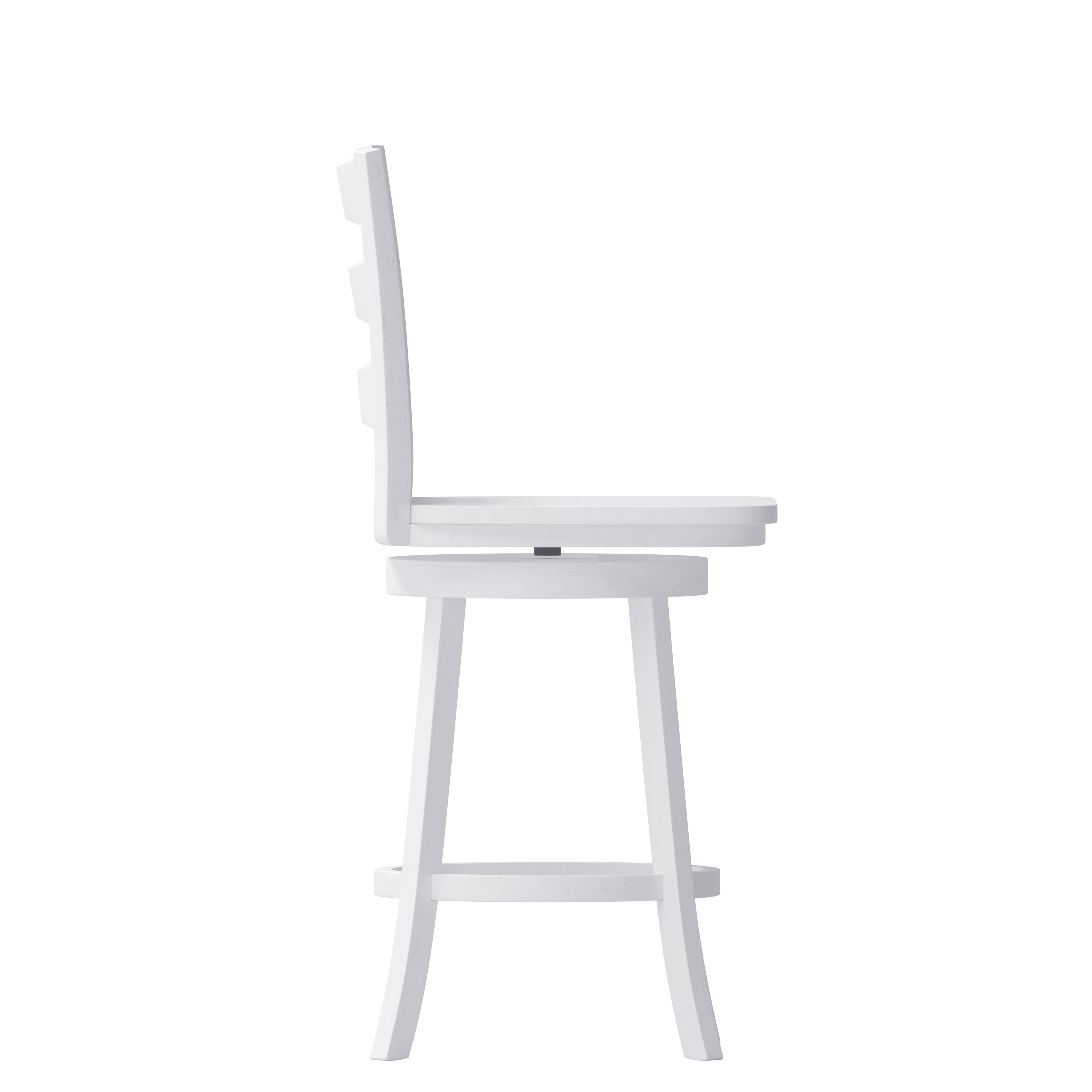 Liesel Wooden Classic Ladderback Swivel Counter Height Barstool with Solid Wood Seat
